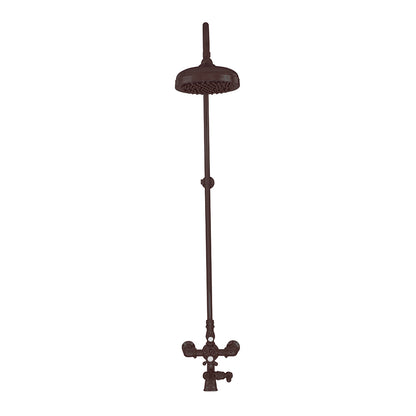Exposed Thermostatic Shower System Wall Mounted with 1.75 GPM Spout Lever/Cross Handles