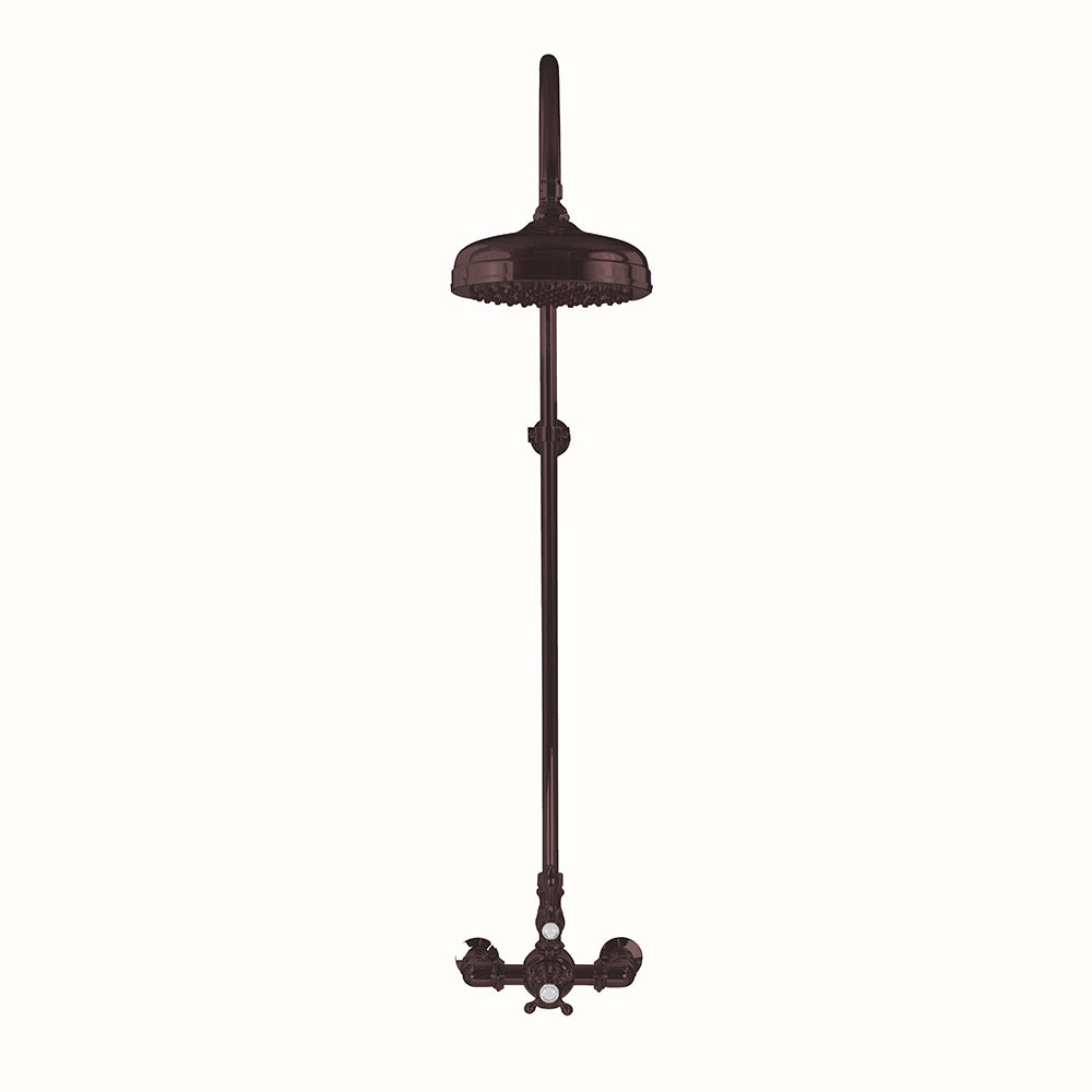 P1087 Exposed Thermostatic Shower System Wall Mounted with 1.75 GPM Lever/Cross Handles