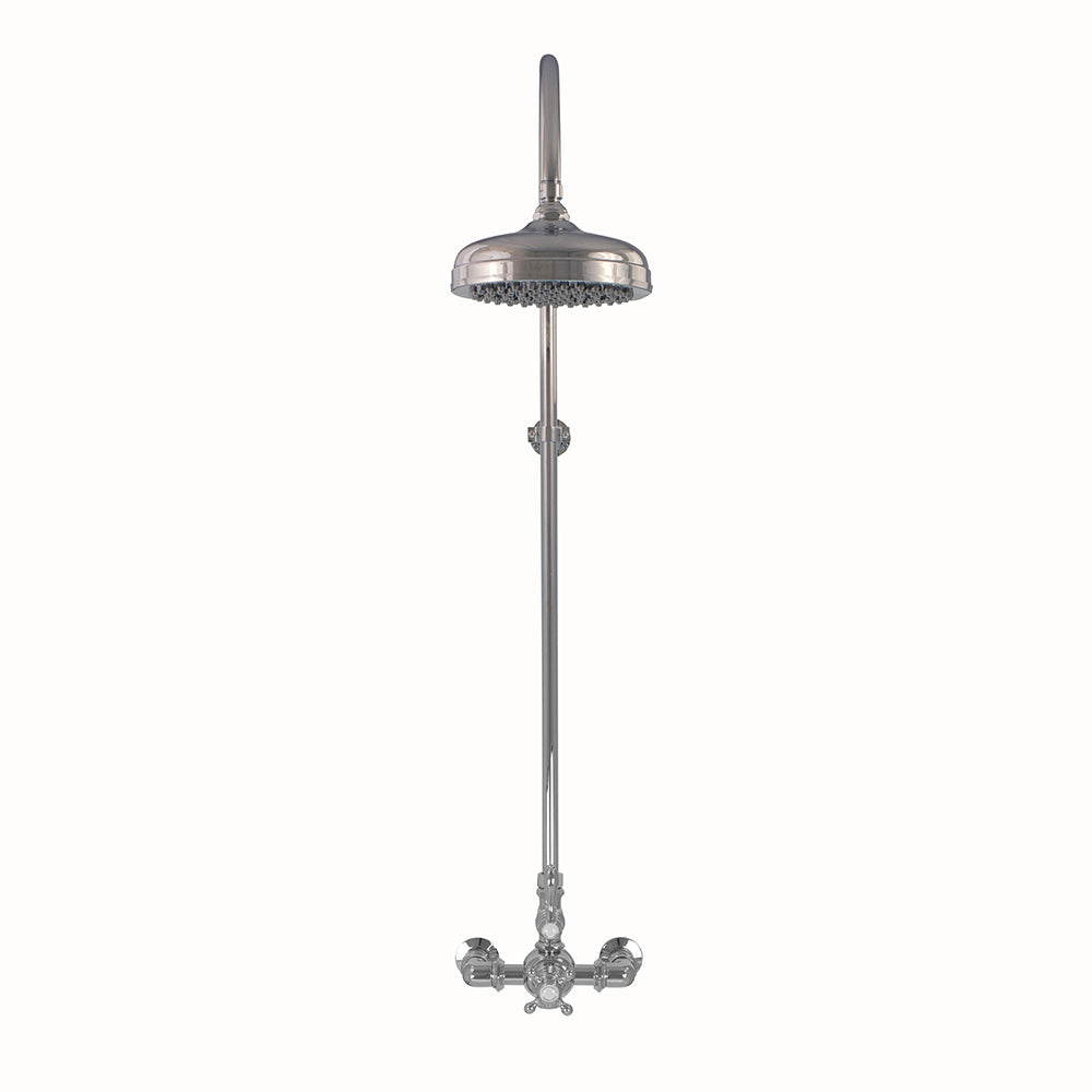 P1087 Exposed Thermostatic Shower System Wall Mounted with 1.75 GPM Lever/Cross Handles