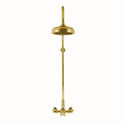 P1087 Exposed Thermostatic Shower System Wall Mounted with 1.75 GPM Lever/Cross Handles