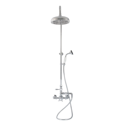 Exposed Thermostatic Shower System Wall Mounted with 1.75 GPM Handshower and Lever Handles