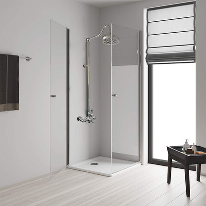 Exposed Thermostatic Shower System Wall Mounted with 1.75 GPM and Lever/Cross Handles