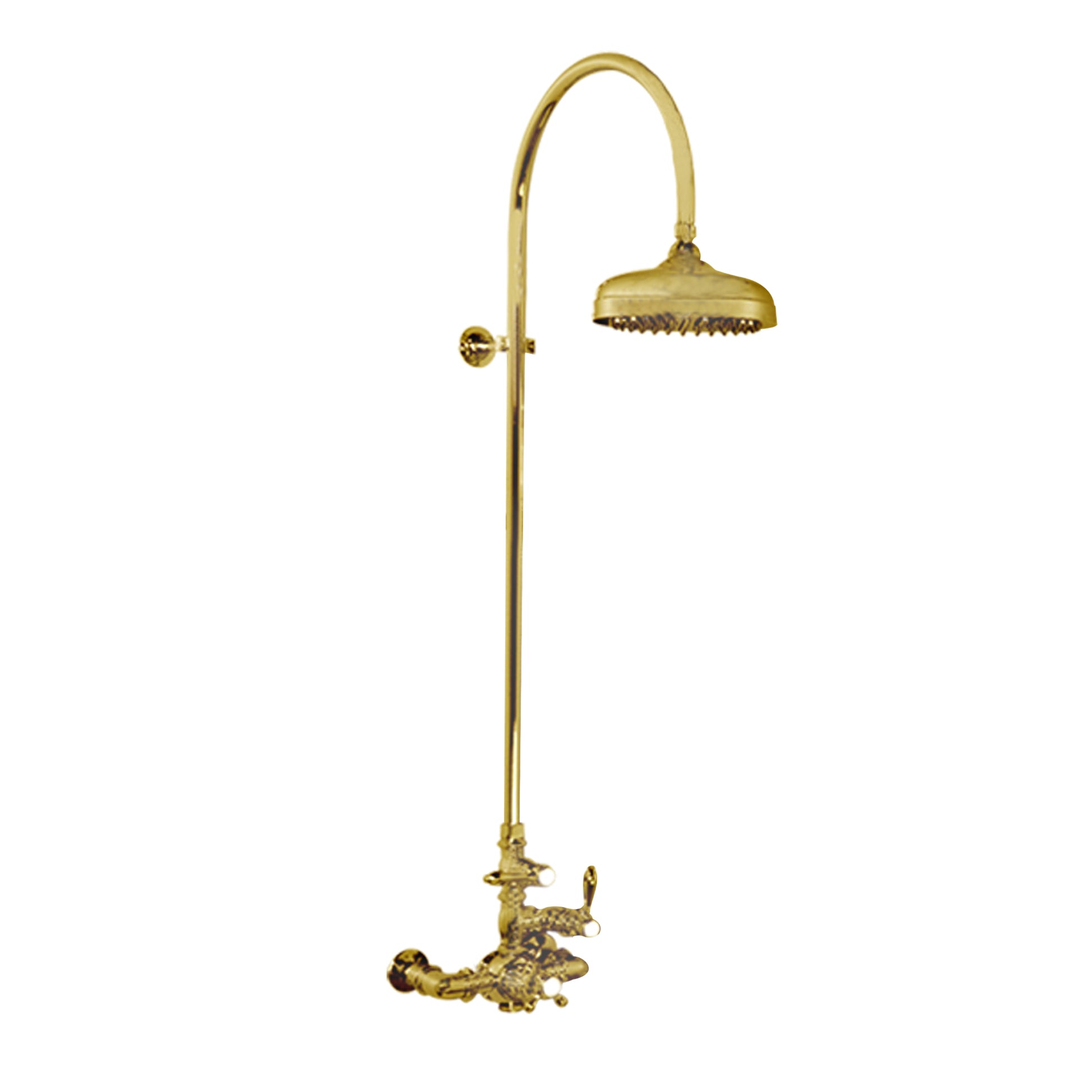 Exposed Thermostatic Shower System P1087 | Strom Living Raw Brass - Showers