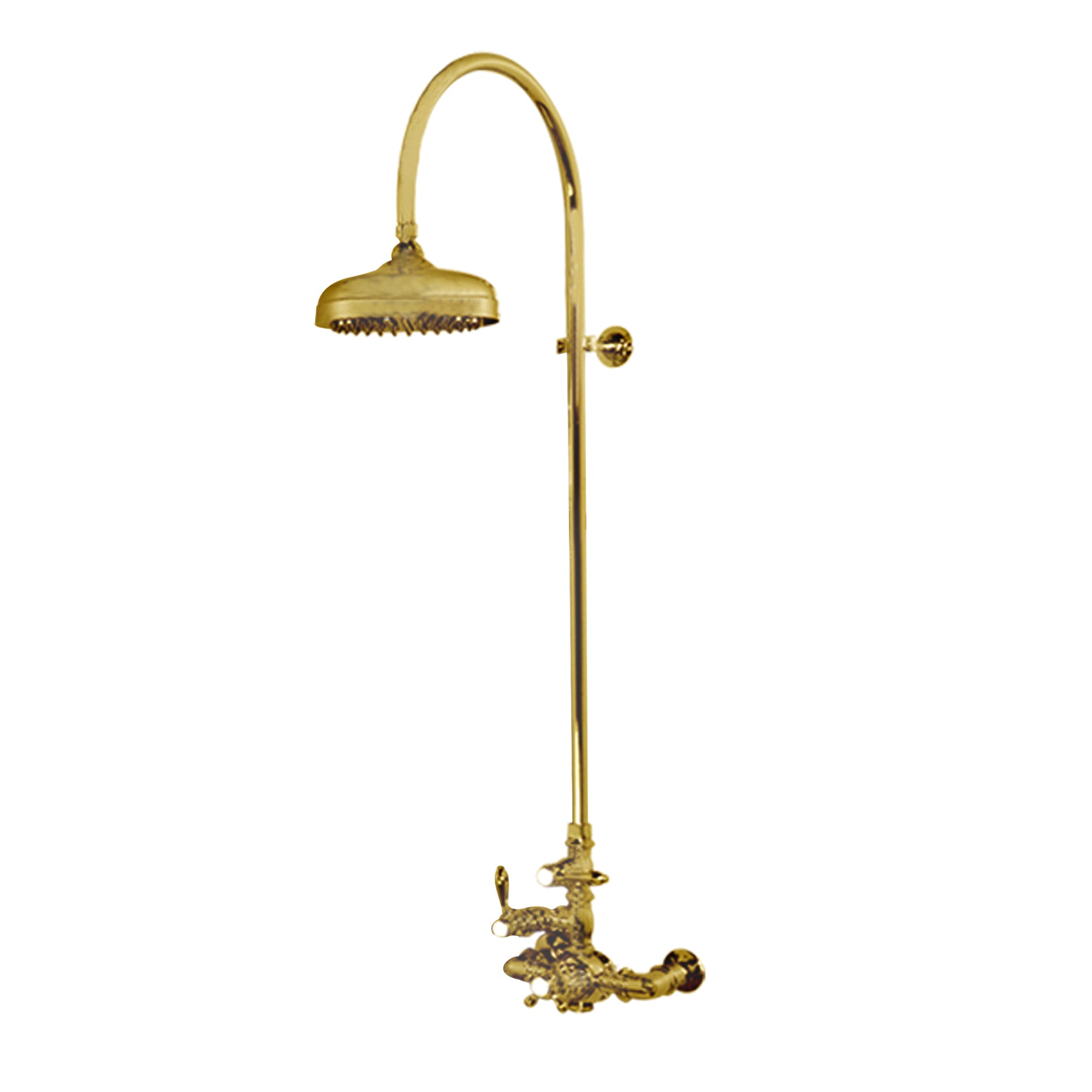 Exposed Thermostatic Shower System P1087 | Strom Living Raw Brass - Showers