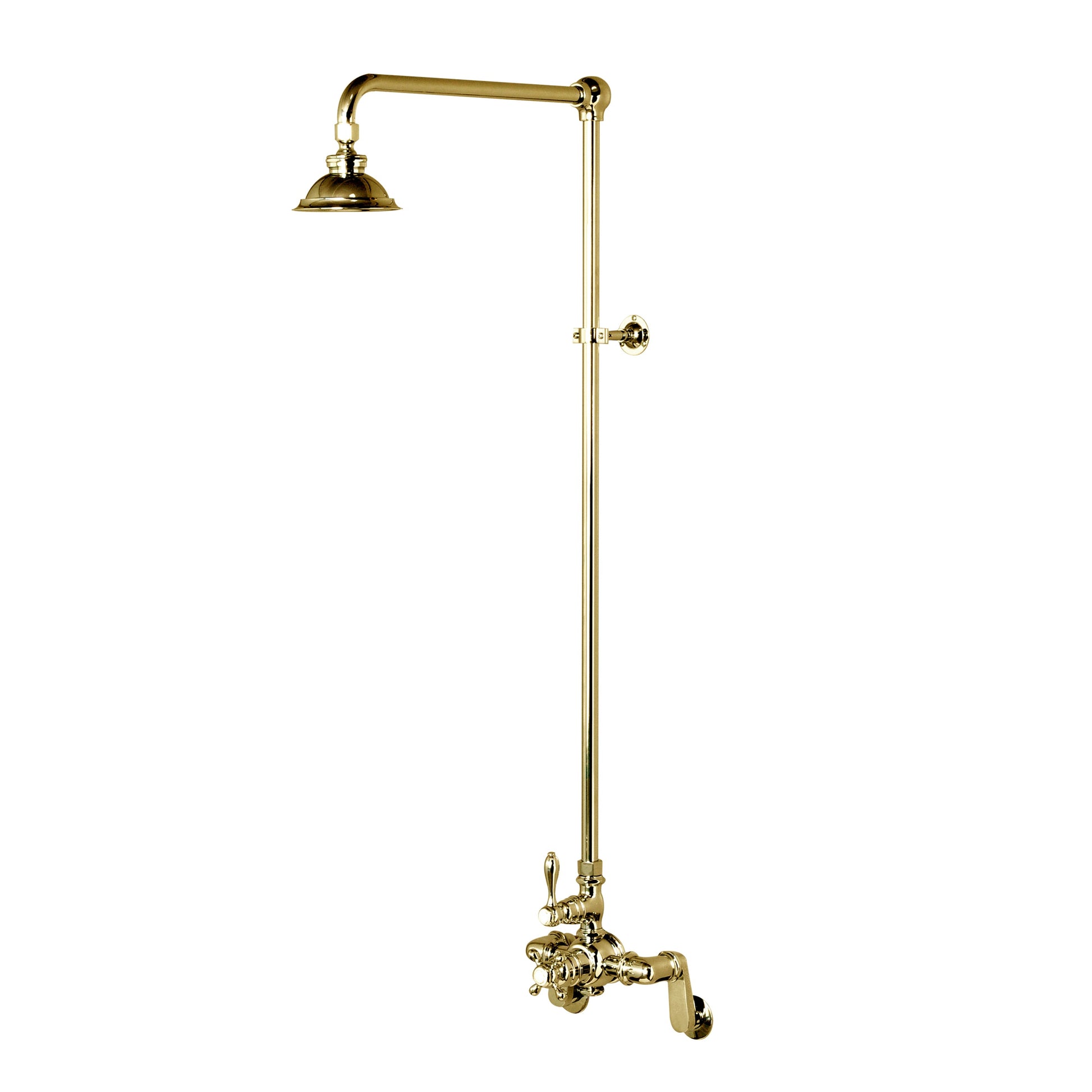 Exposed Thermostatic Shower System P1130 | Strom Living Raw Brass - Showers