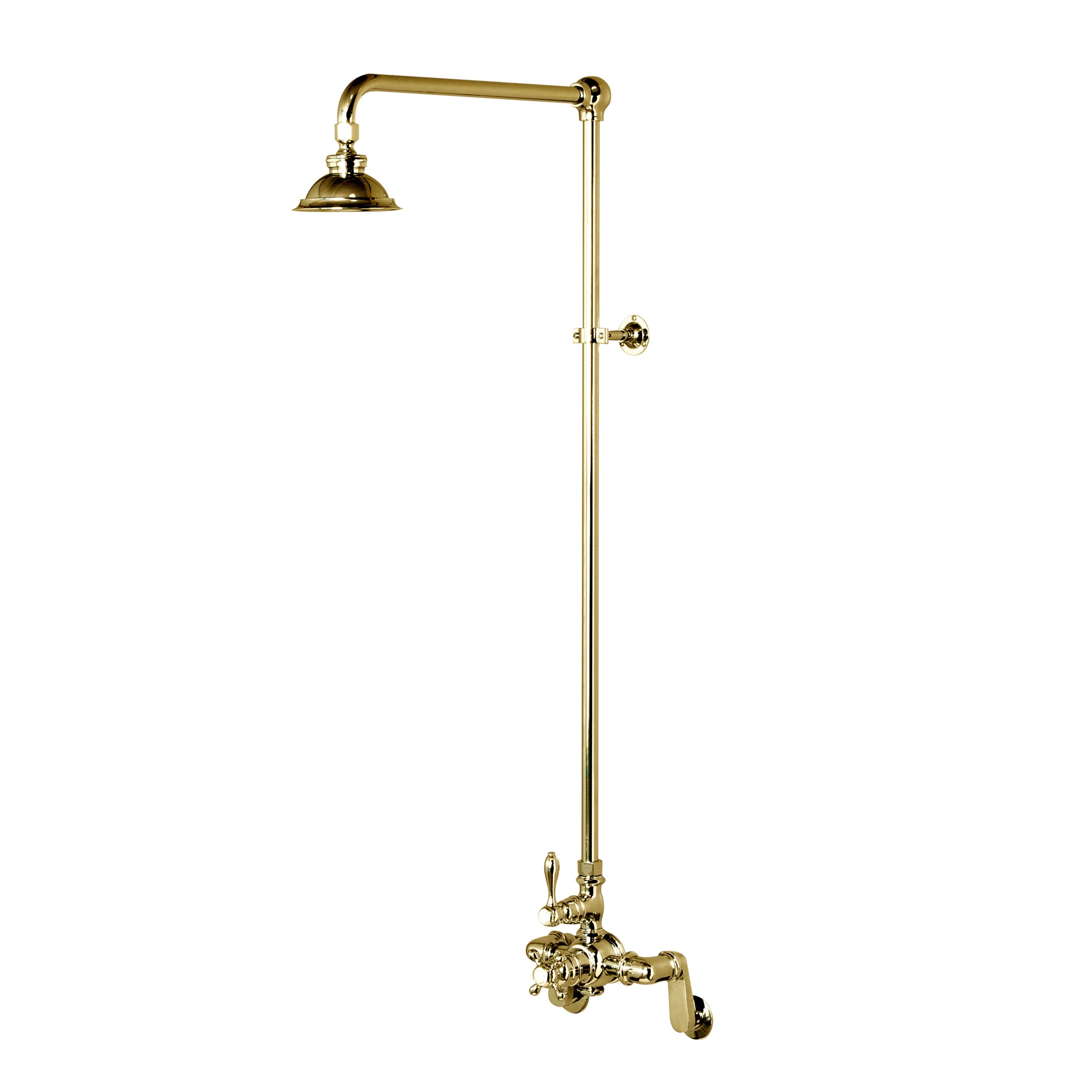 Exposed Thermostatic Shower System P1130 | Strom Living Raw Brass - Showers