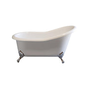The Huron 5' Single Slipper Clawfoot Acrylic Tub without Faucet Holes P0957 | Strom Living