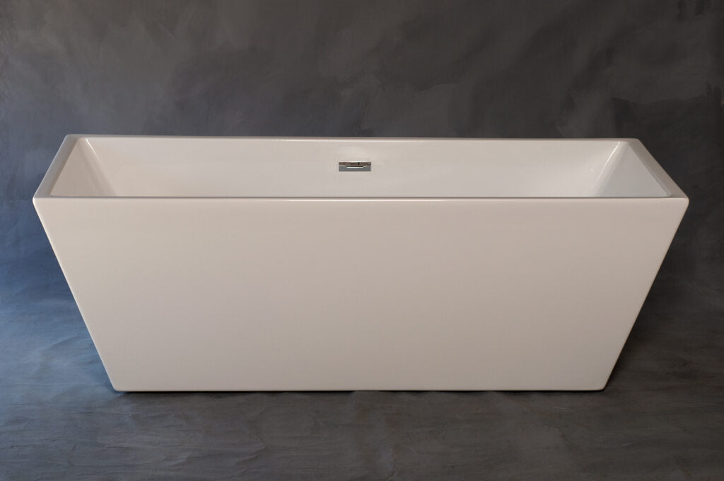 The Great Lake 71" Rectangular Soaking Acrylic Tub without Faucet Holes and Includes Integrated Drain P1106 | Strom Living