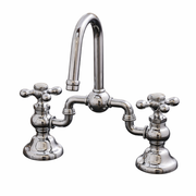 Columbia Adjustable Bridge Lavatory Faucet with Gooseneck Spout & Cross Handles P1007 | Strom Living