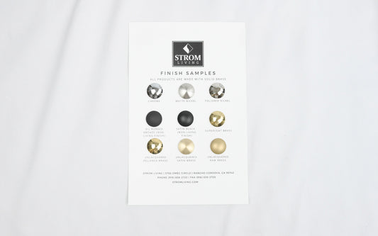 Strom Living P0942 Finish Sample Brass Buttons