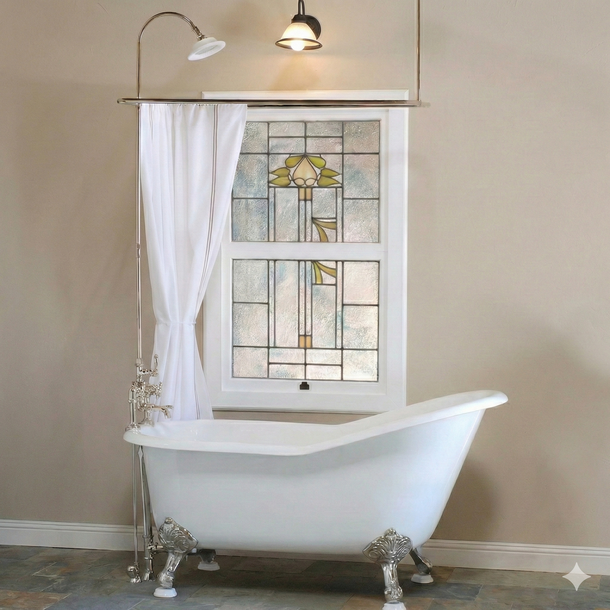 Thermostatic Enclosure Tub Shower Set with 65" Riser and Shower Head P0918 | Strom Living