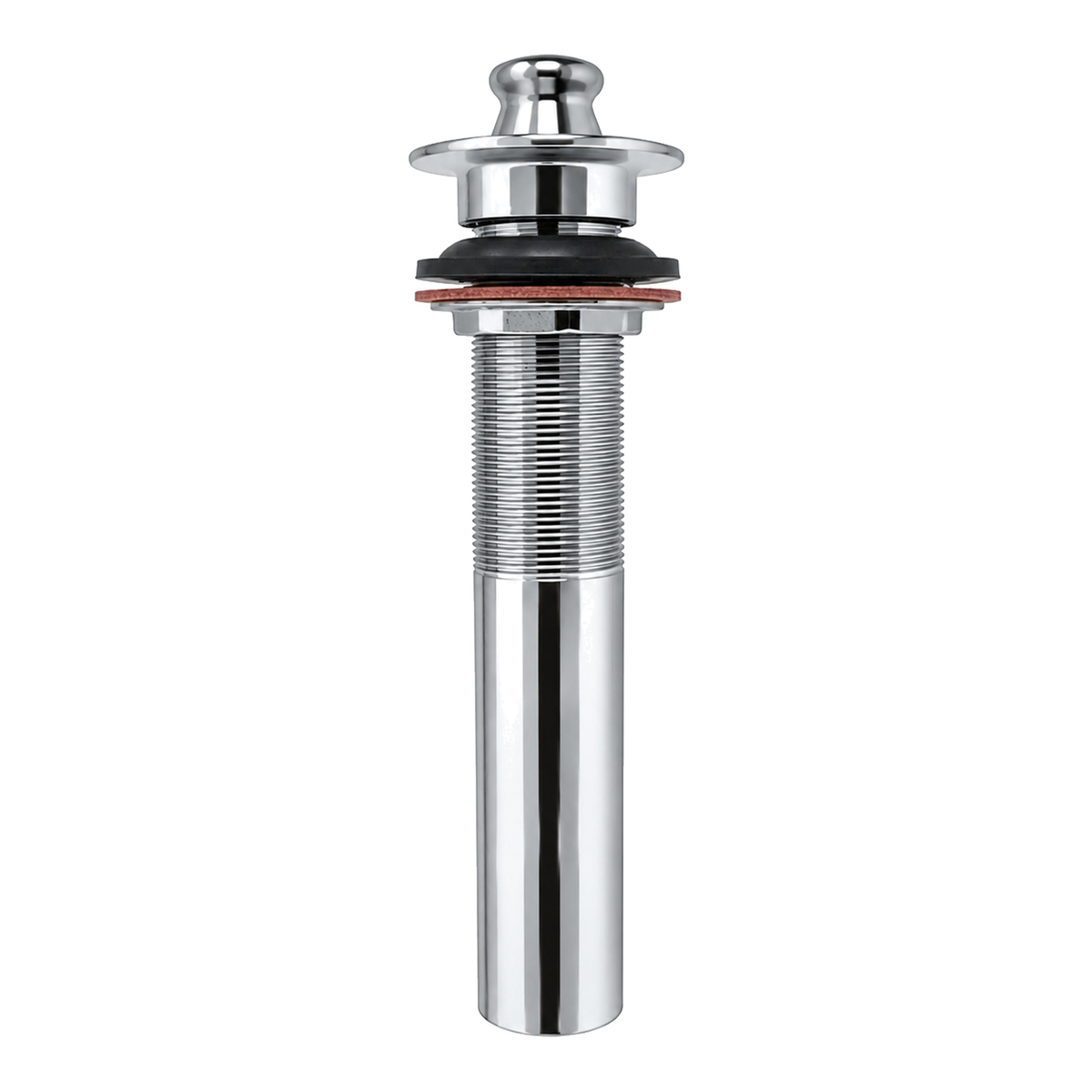 Lavatory Drain Assembly with Easy Lift Stopper and Overflow Holes P0001 in Chrome
