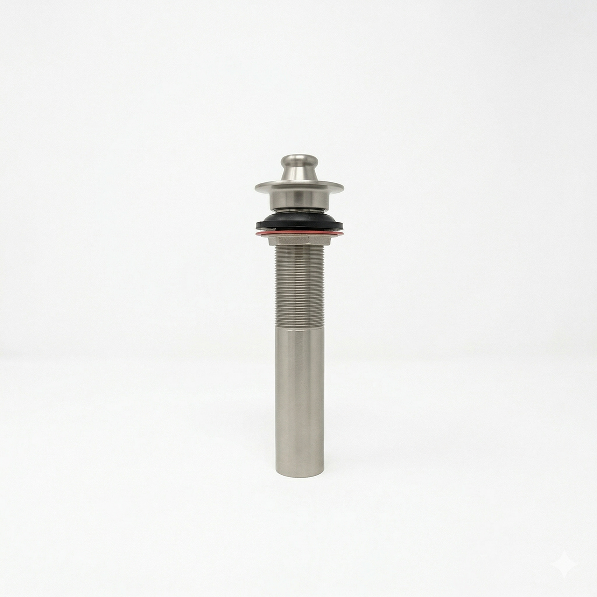 Lavatory Drain Assembly with Easy Lift Stopper and Overflow Holes P0001 | Strom Living Matte Nickel - Sink Components