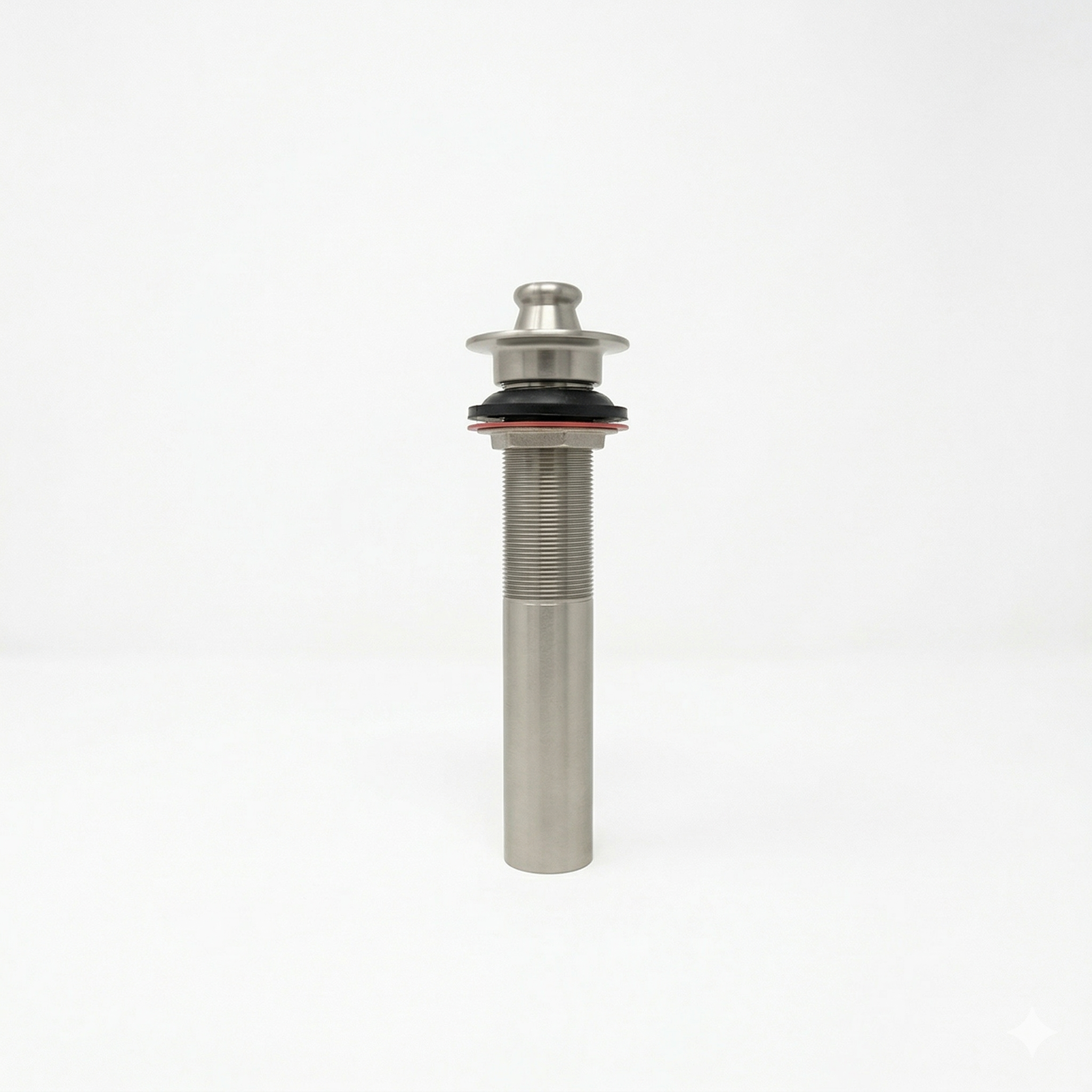 Lavatory Drain Assembly with Easy Lift Stopper and Overflow Holes P0001 | Strom Living Matte Nickel - Sink Components