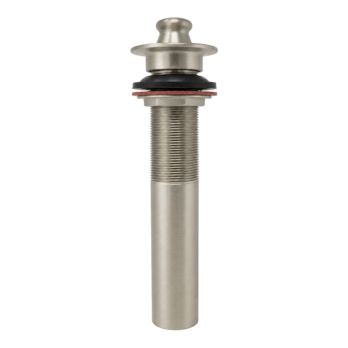 Lavatory Drain Assembly with Easy Lift Stopper and Overflow Holes P0001 in Matte Nickel