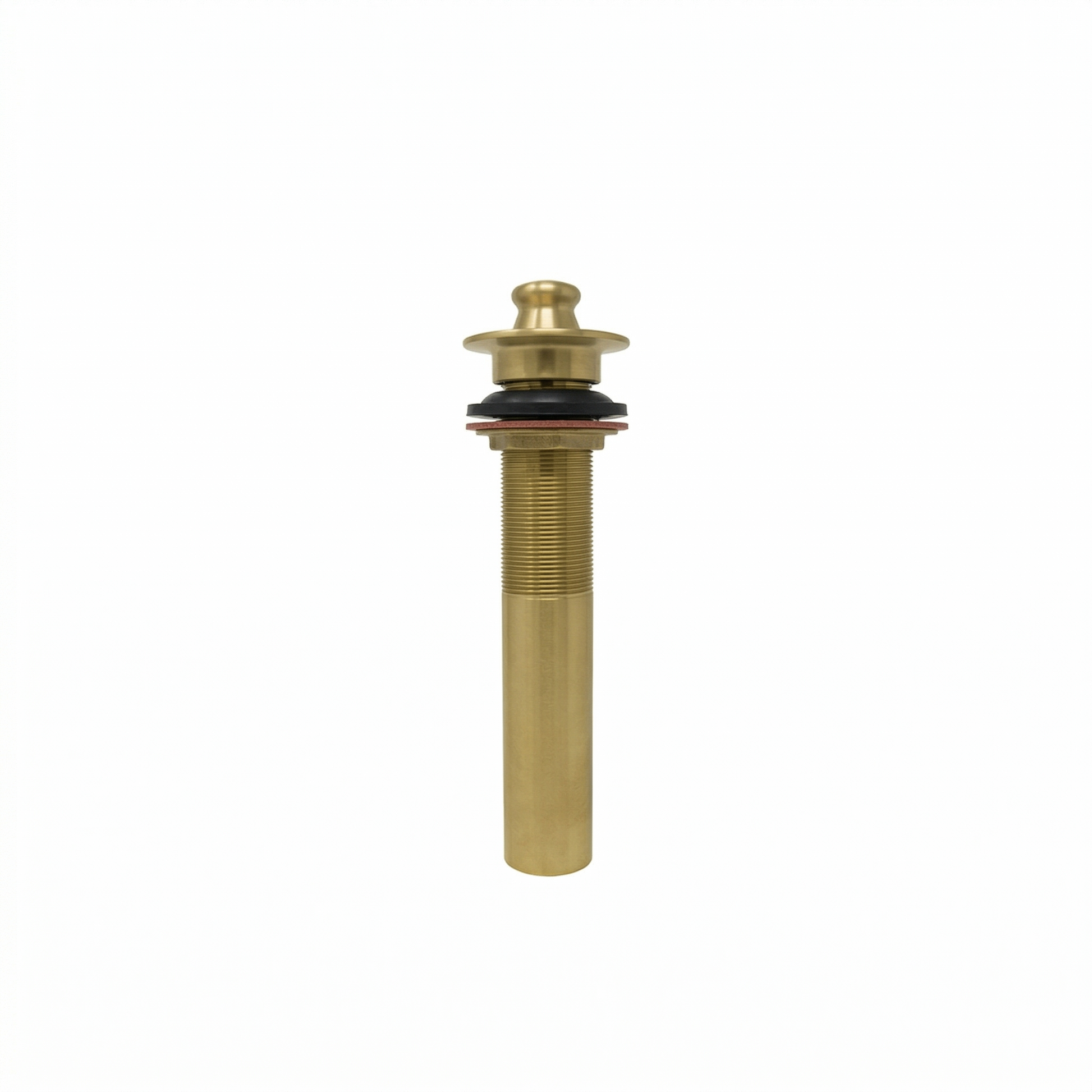 Lavatory Drain Assembly with Easy Lift Stopper and Overflow Holes P0001 | Strom Living Raw Brass - Sink Components