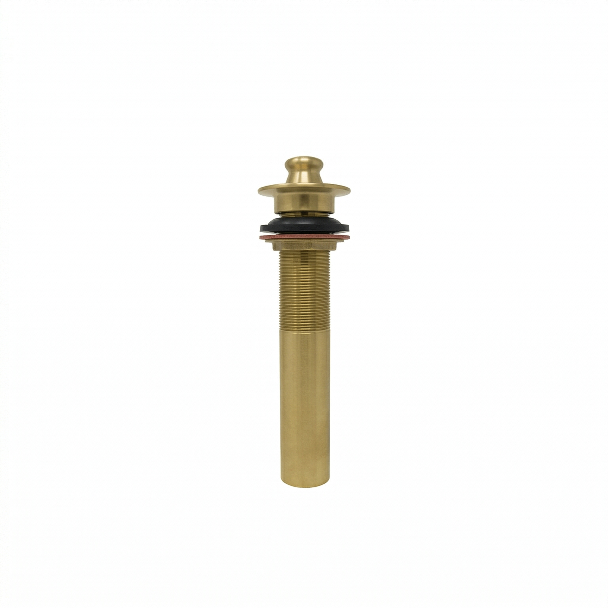 Lavatory Drain Assembly with Easy Lift Stopper and Overflow Holes P0001 | Strom Living Raw Brass - Sink Components