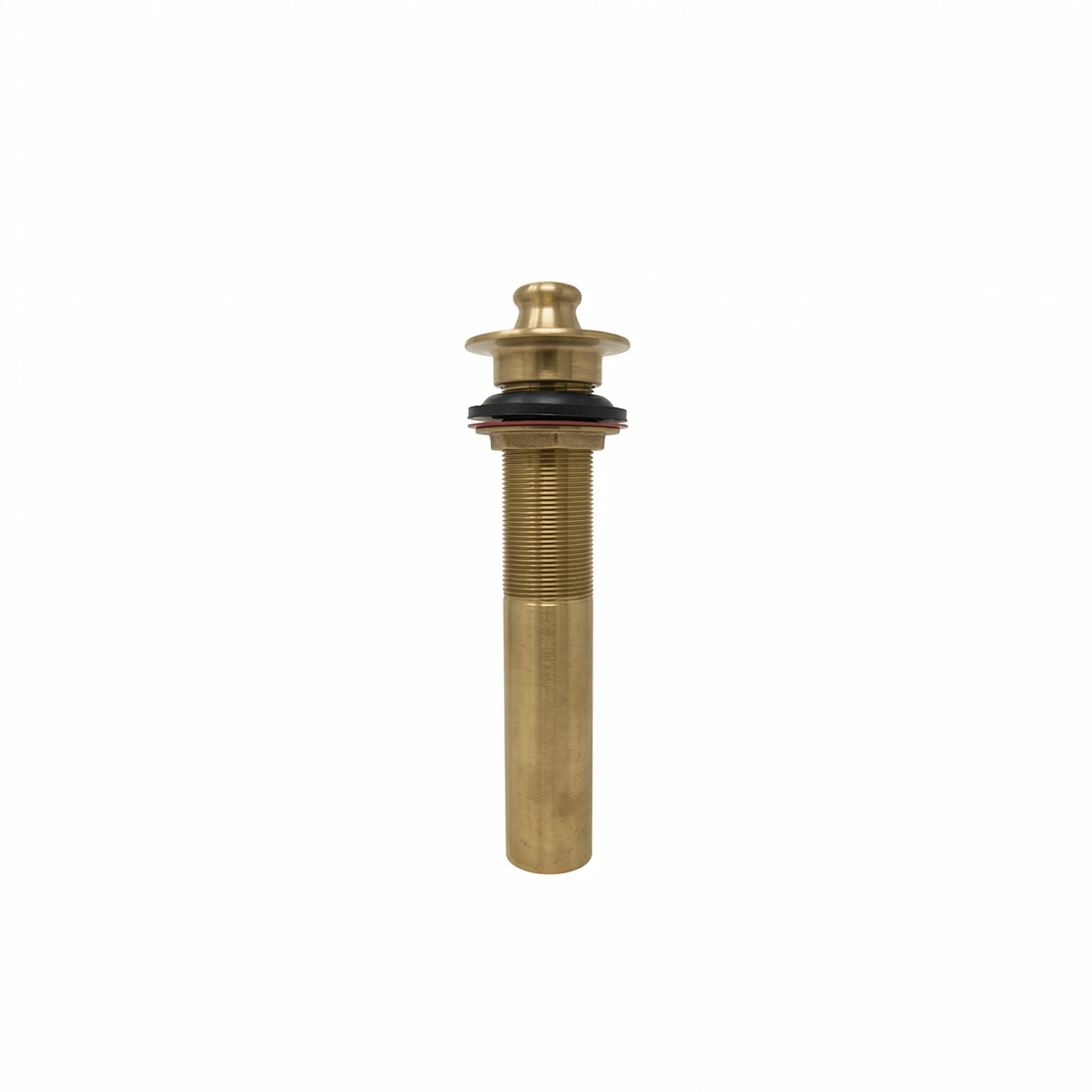 Lavatory Drain Assembly with Easy Lift Stopper and Overflow Holes P0001 | Strom Living Satin Brass - Sink Components