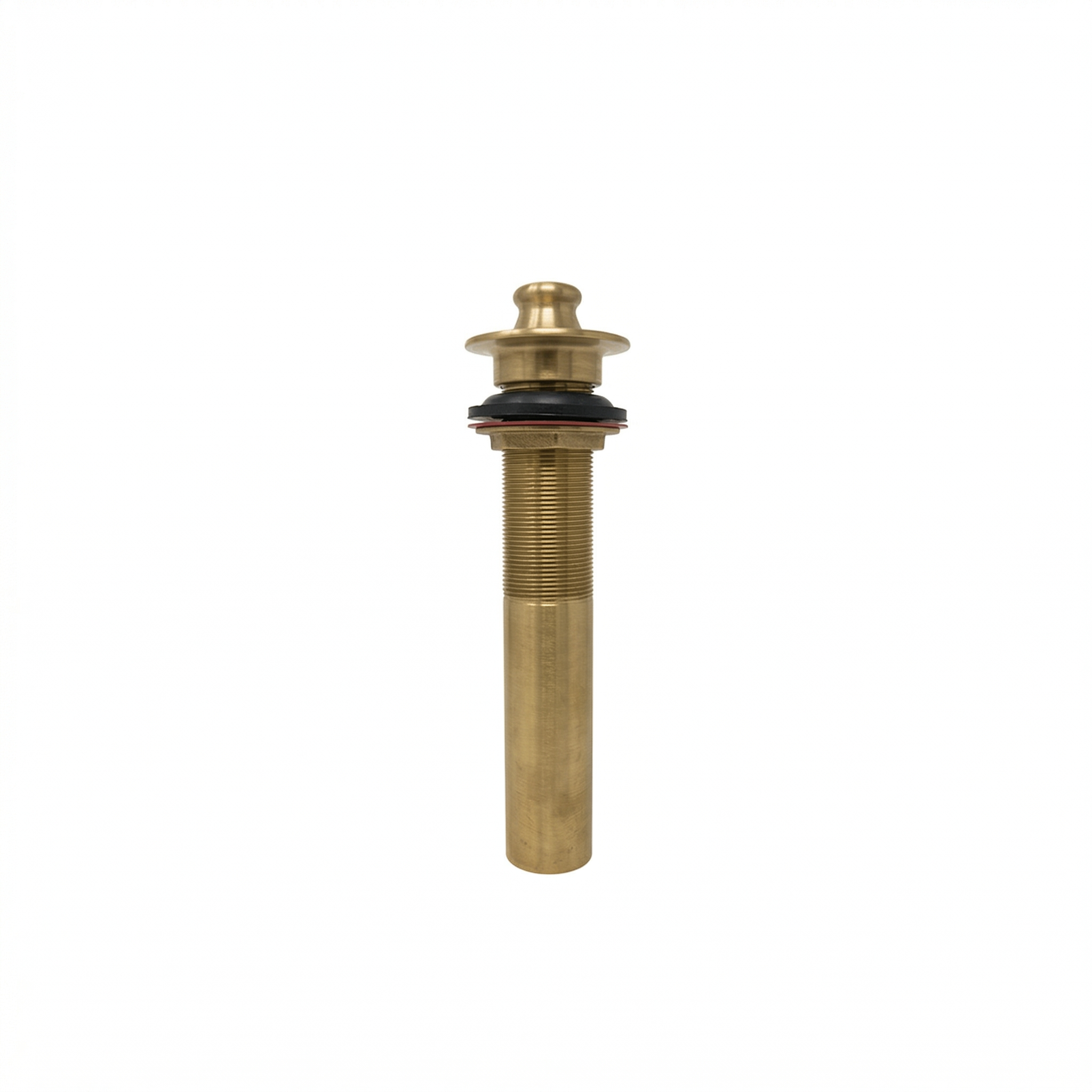 Lavatory Drain Assembly with Easy Lift Stopper and Overflow Holes P0001 | Strom Living Satin Brass - Sink Components