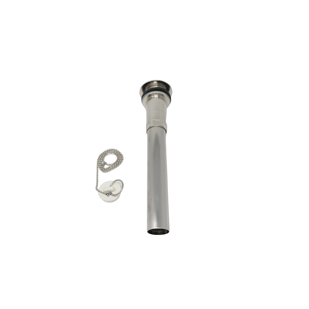 Lavatory Drain with Classic Chain/Stopper and Drain Assembly P0002 | Strom Living Matte Nickel - Sink Components