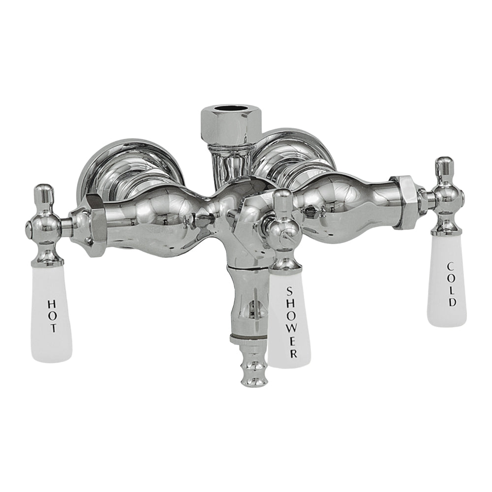Tub Mount Diverter Faucet for Shower Riser P0006 | Strom Living Chrome - Tub Fillers