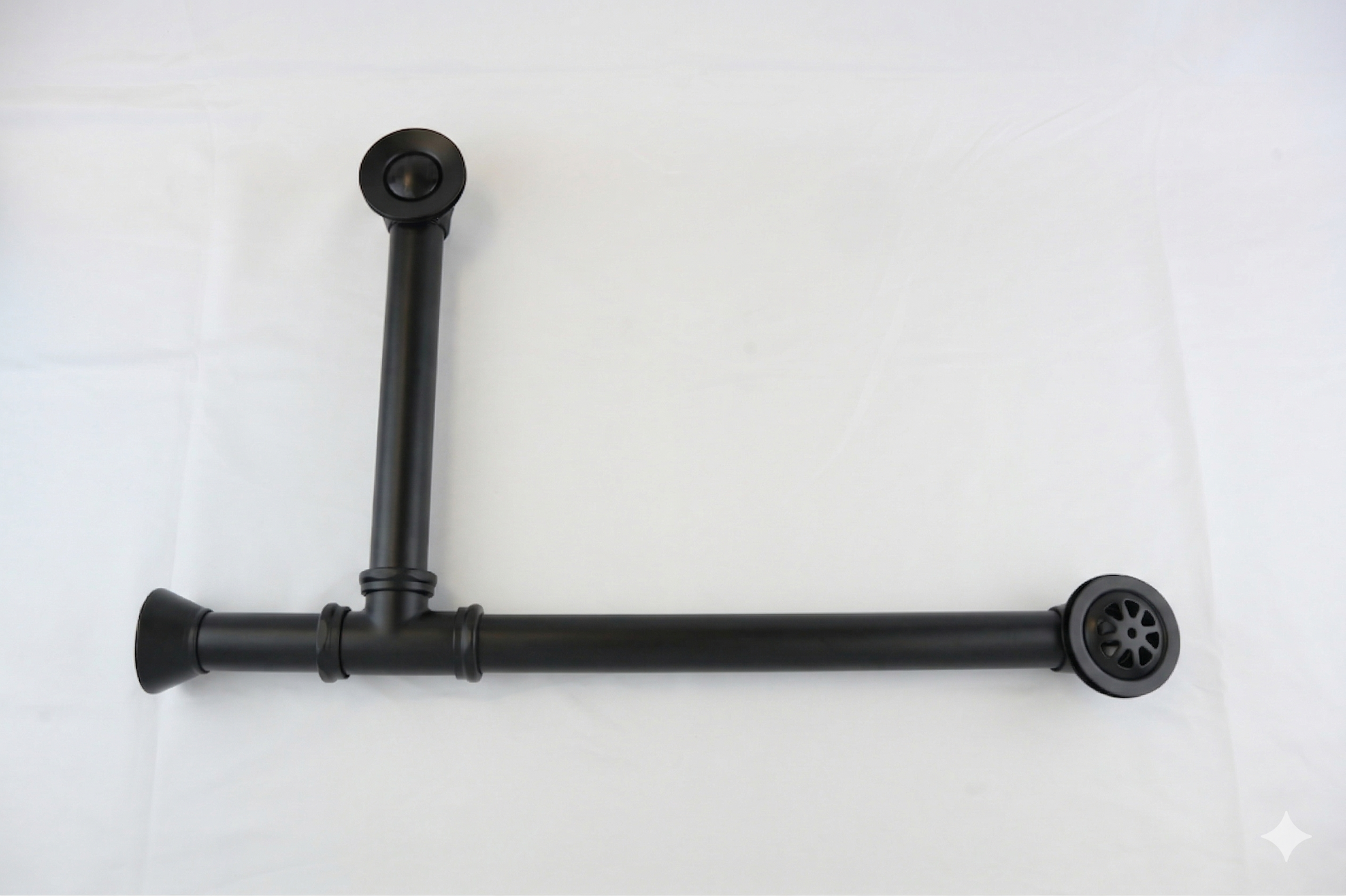 P0007 Chain & Stopper, Lift & Turn, or Toe Touch Waste & Overflow Tub Drain Satin Black Toe Touch - Bathtub Components