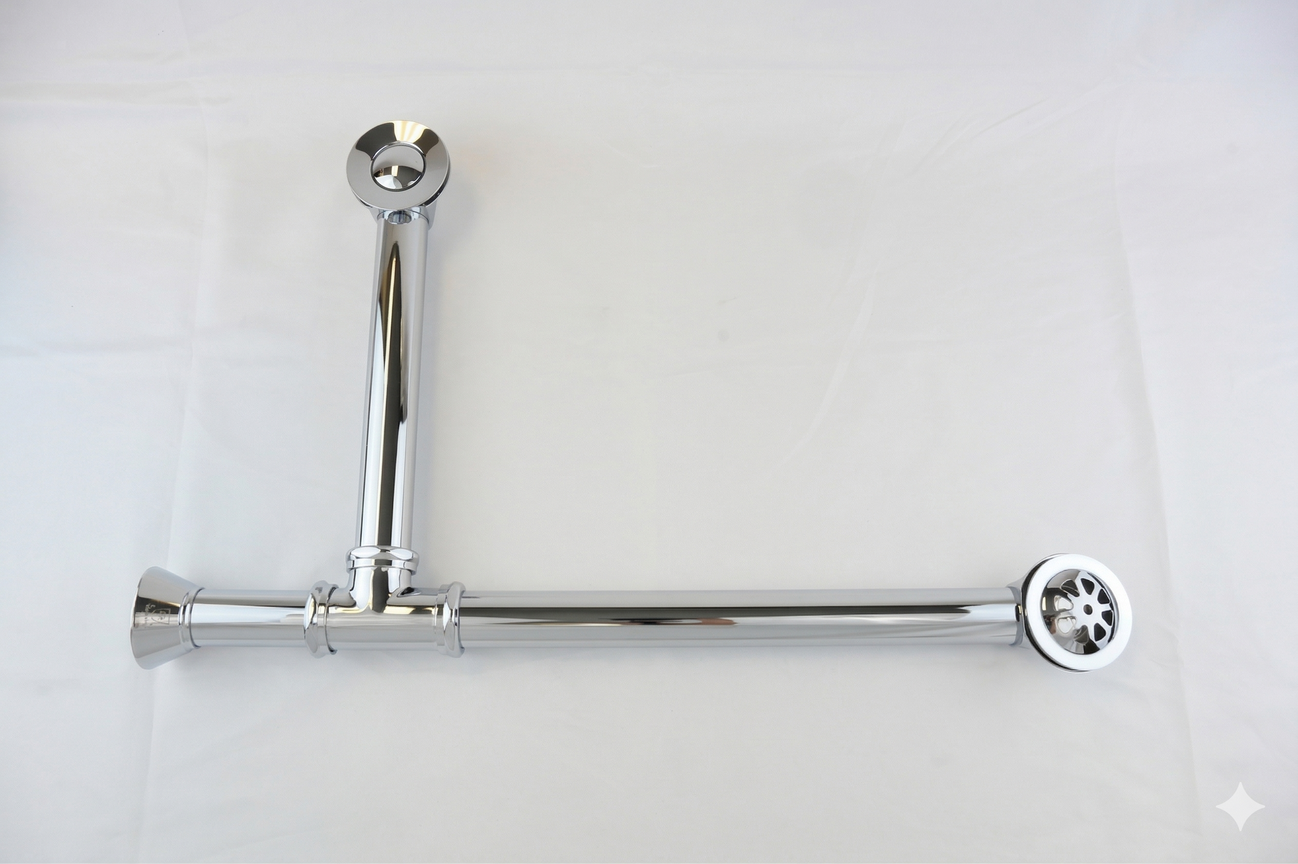P0007 Chain & Stopper, Lift & Turn, or Toe Touch Waste & Overflow Tub Drain Chrome Toe Touch - Bathtub Components
