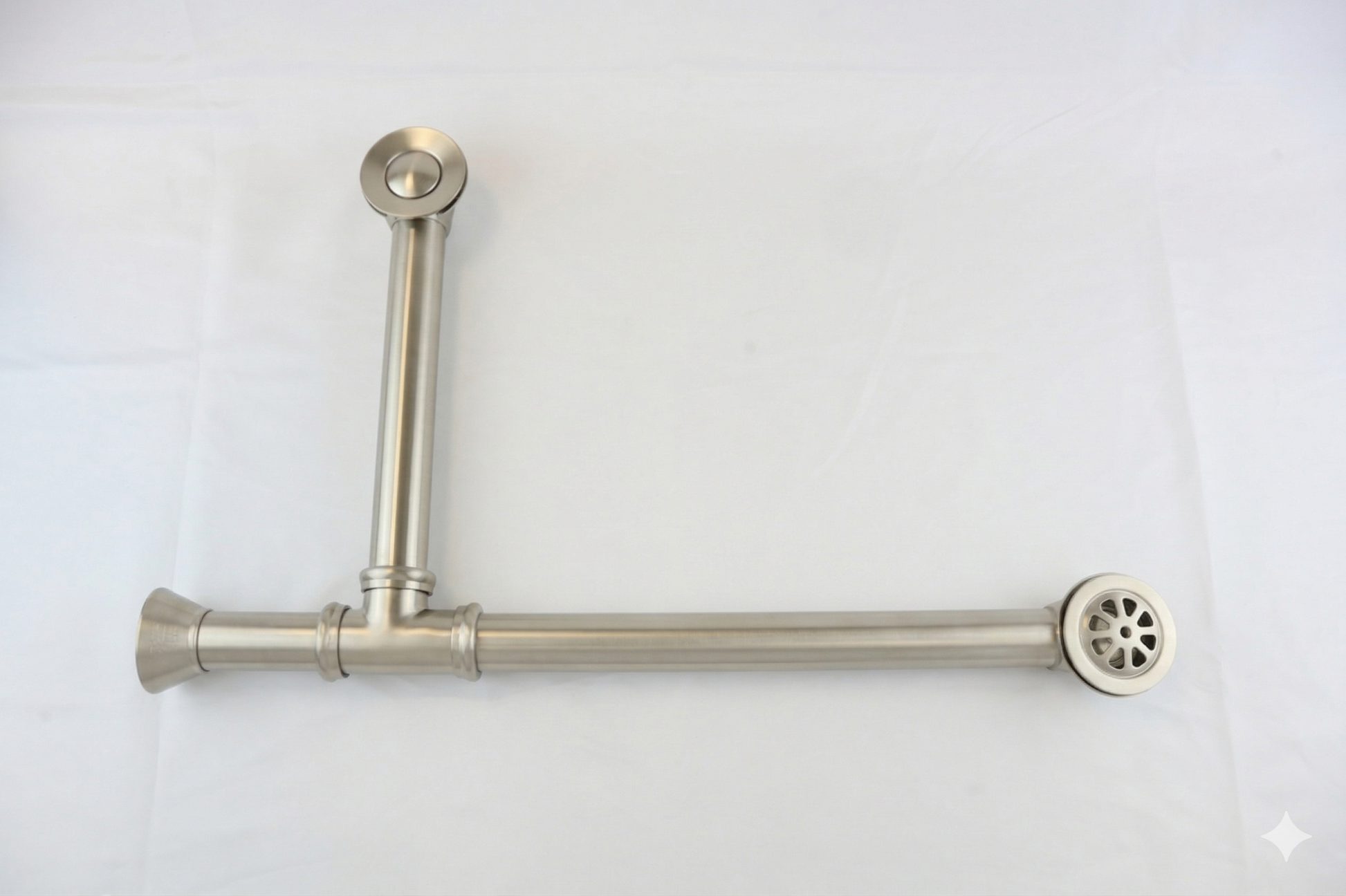 P0007 Chain & Stopper, Lift & Turn, or Toe Touch Waste & Overflow Tub Drain Matte Nickel Toe Touch - Bathtub Components