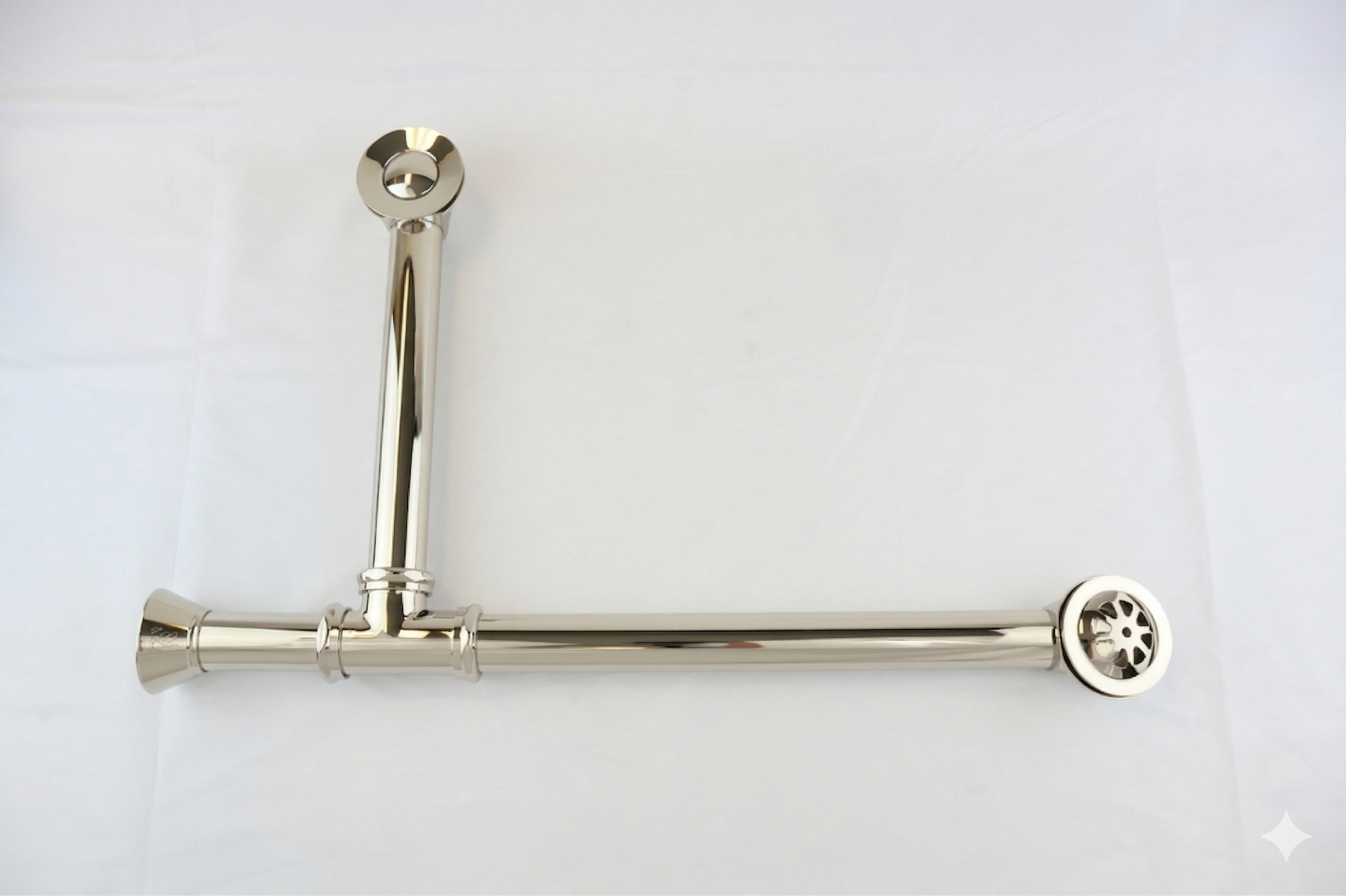 P0007 Chain & Stopper, Lift & Turn, or Toe Touch Waste & Overflow Tub Drain Polished Nickel Toe Touch - Bathtub Components