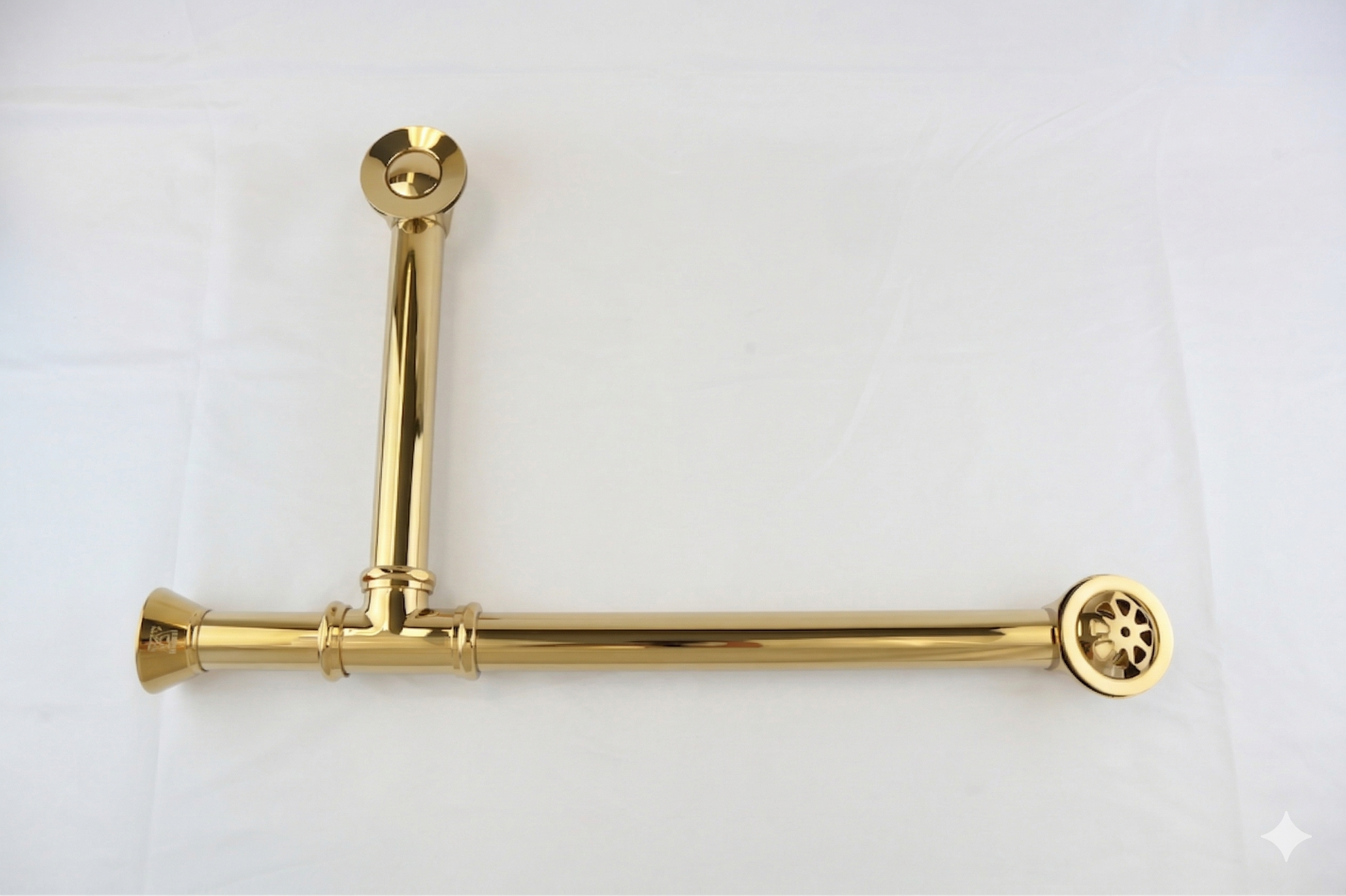 P0007 Chain & Stopper, Lift & Turn, or Toe Touch Waste & Overflow Tub Drain Polished Brass Toe Touch - Bathtub Components