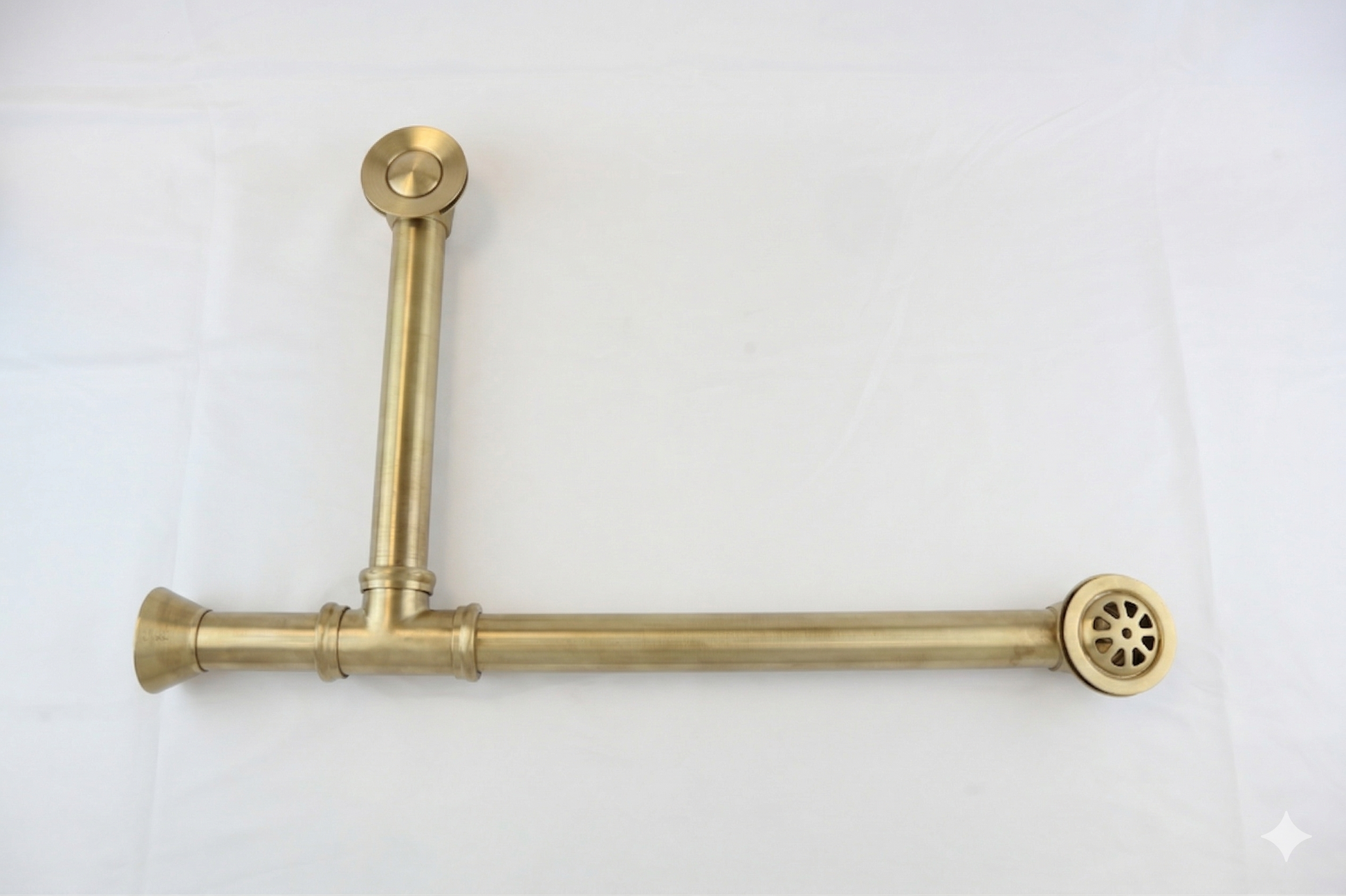 P0007 Chain & Stopper, Lift & Turn, or Toe Touch Waste & Overflow Tub Drain Satin Brass Toe Touch - Bathtub Components