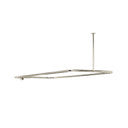 Rectangular Shower Ring Enclosure, 12" Brace P0008 in Polished Nickel