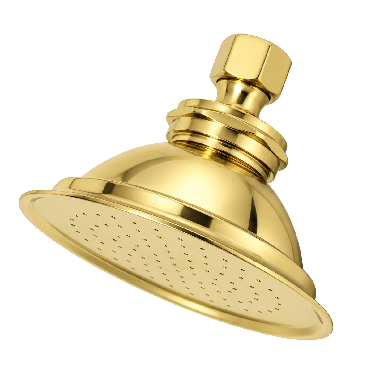 Strom Living Shower Head 4" Diameter with 1.75 GPM and Solid Brass in Supercoat Brass / Polished Brass