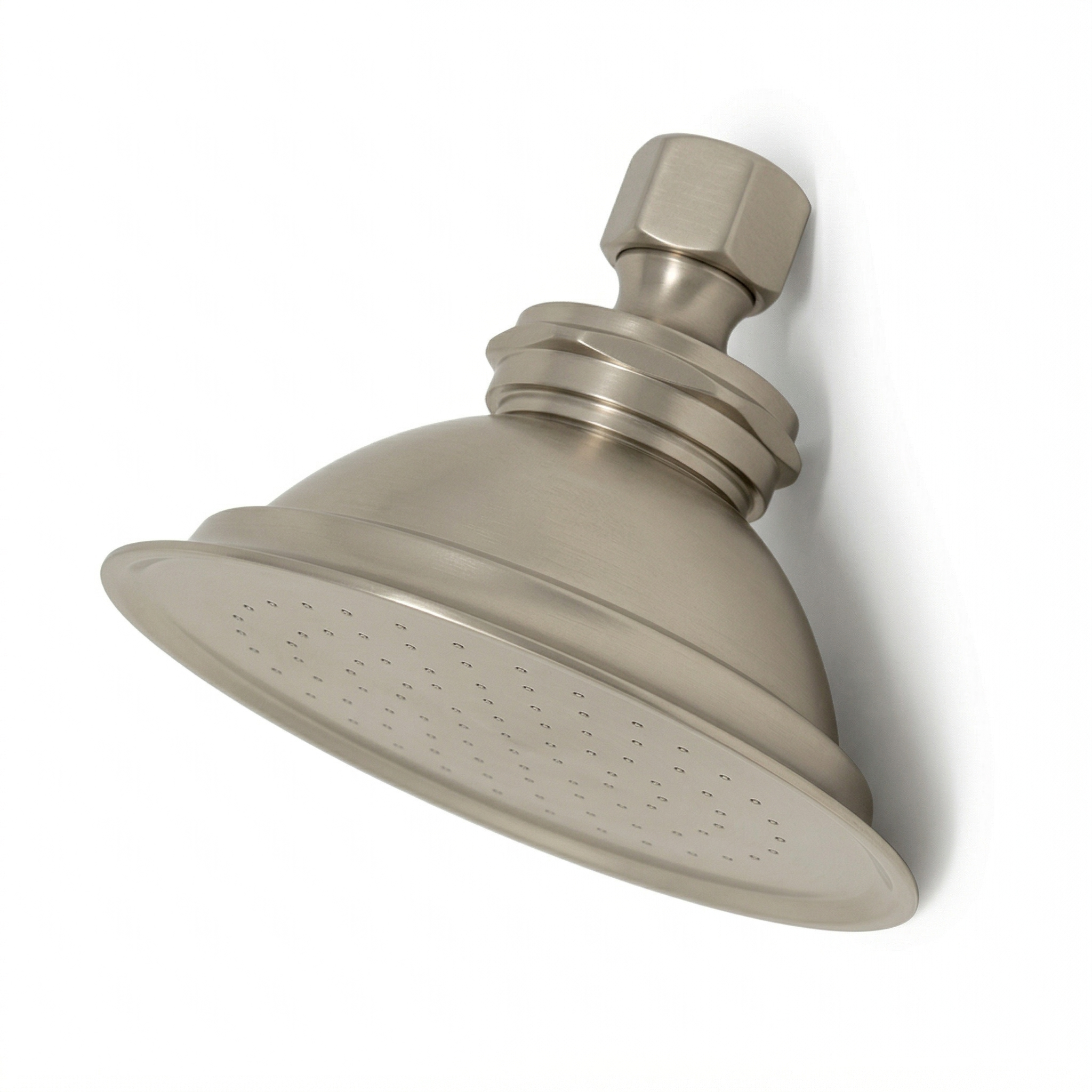 Strom Living Shower Head 4" Diameter with 1.75 GPM and Solid Brass Matte Nickel - Shower Components