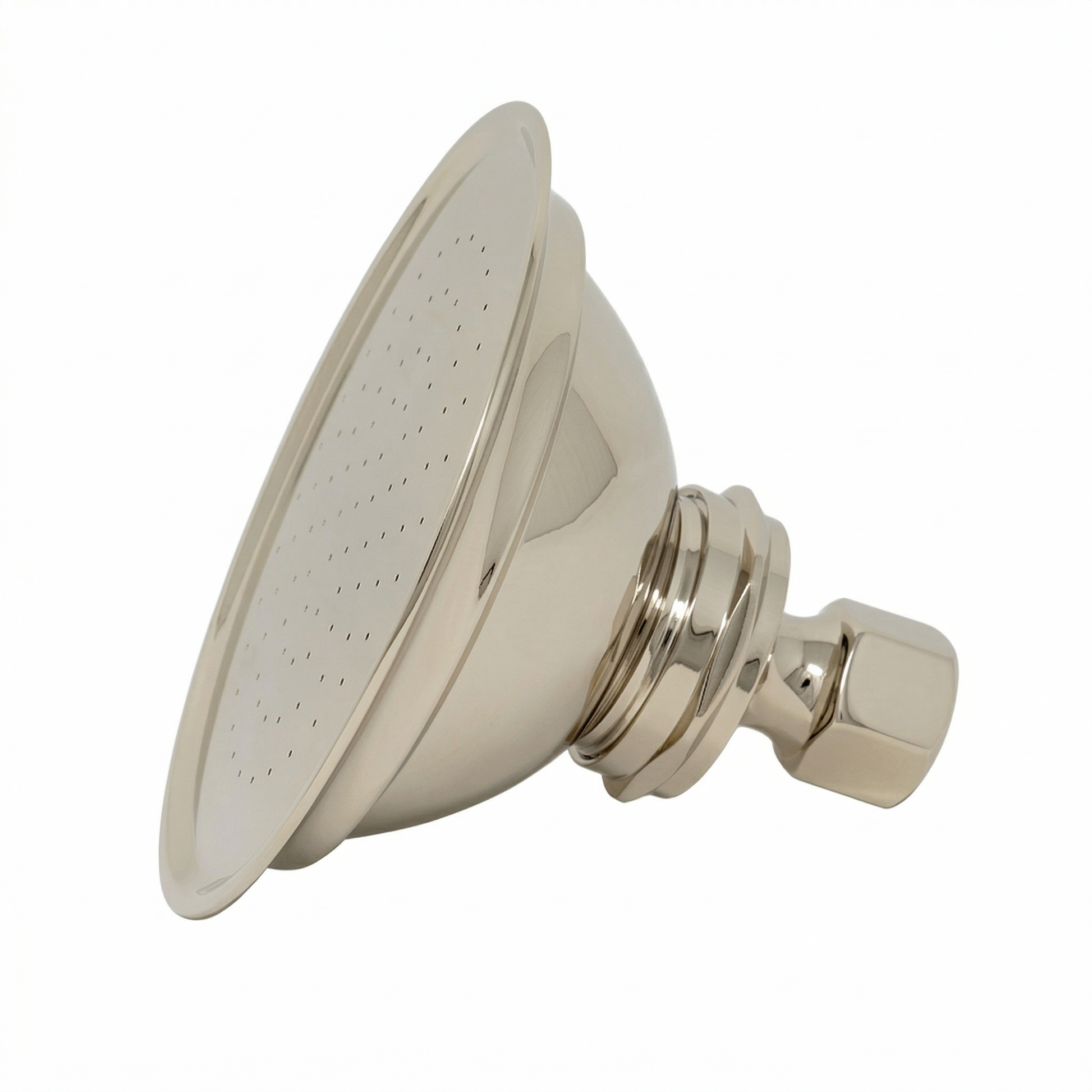 Strom Living Shower Head 4" Diameter with 1.75 GPM and Solid Brass Polished Nickel - Shower Components