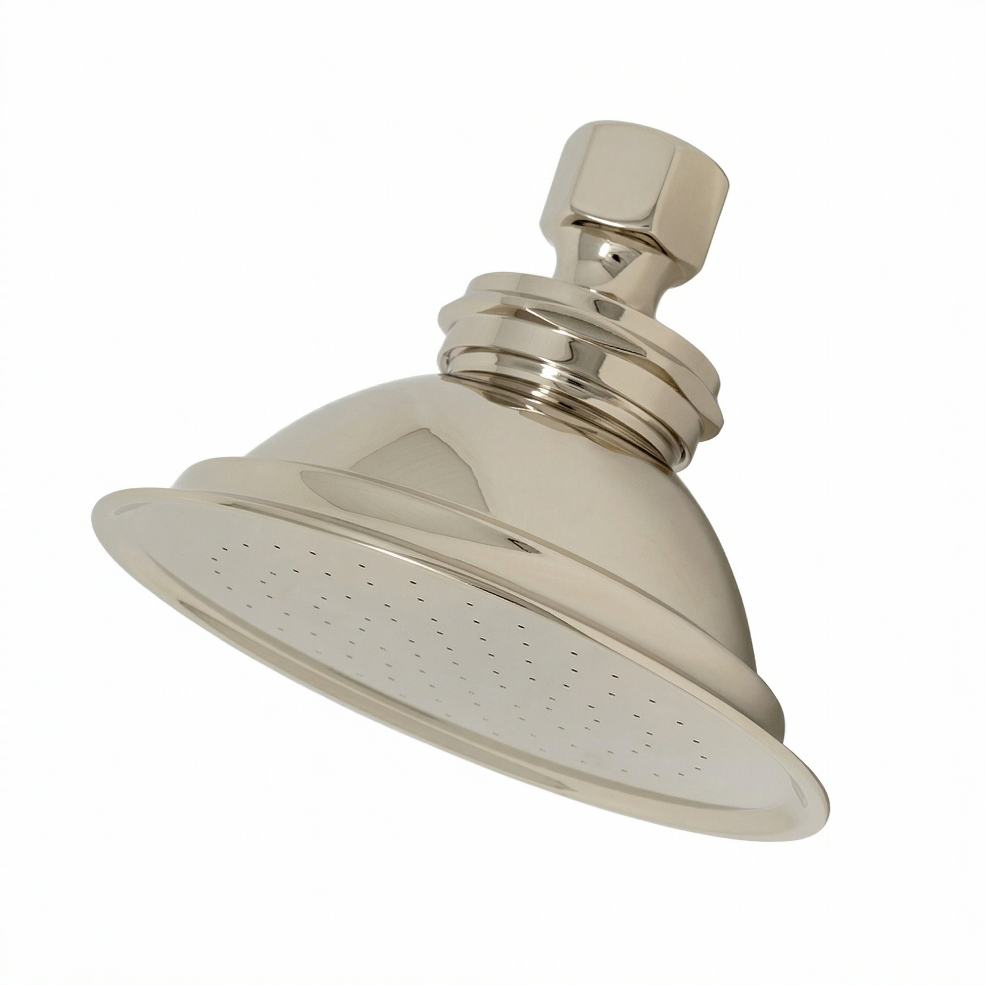 Strom Living Shower Head 4" Diameter with 1.75 GPM and Solid Brass Polished Nickel - Shower Components