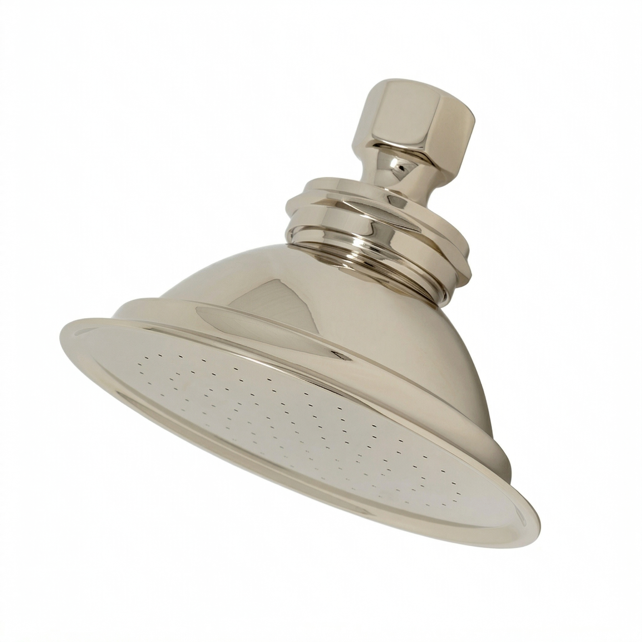 Strom Living Shower Head 4" Diameter with 1.75 GPM and Solid Brass Polished Nickel - Shower Components