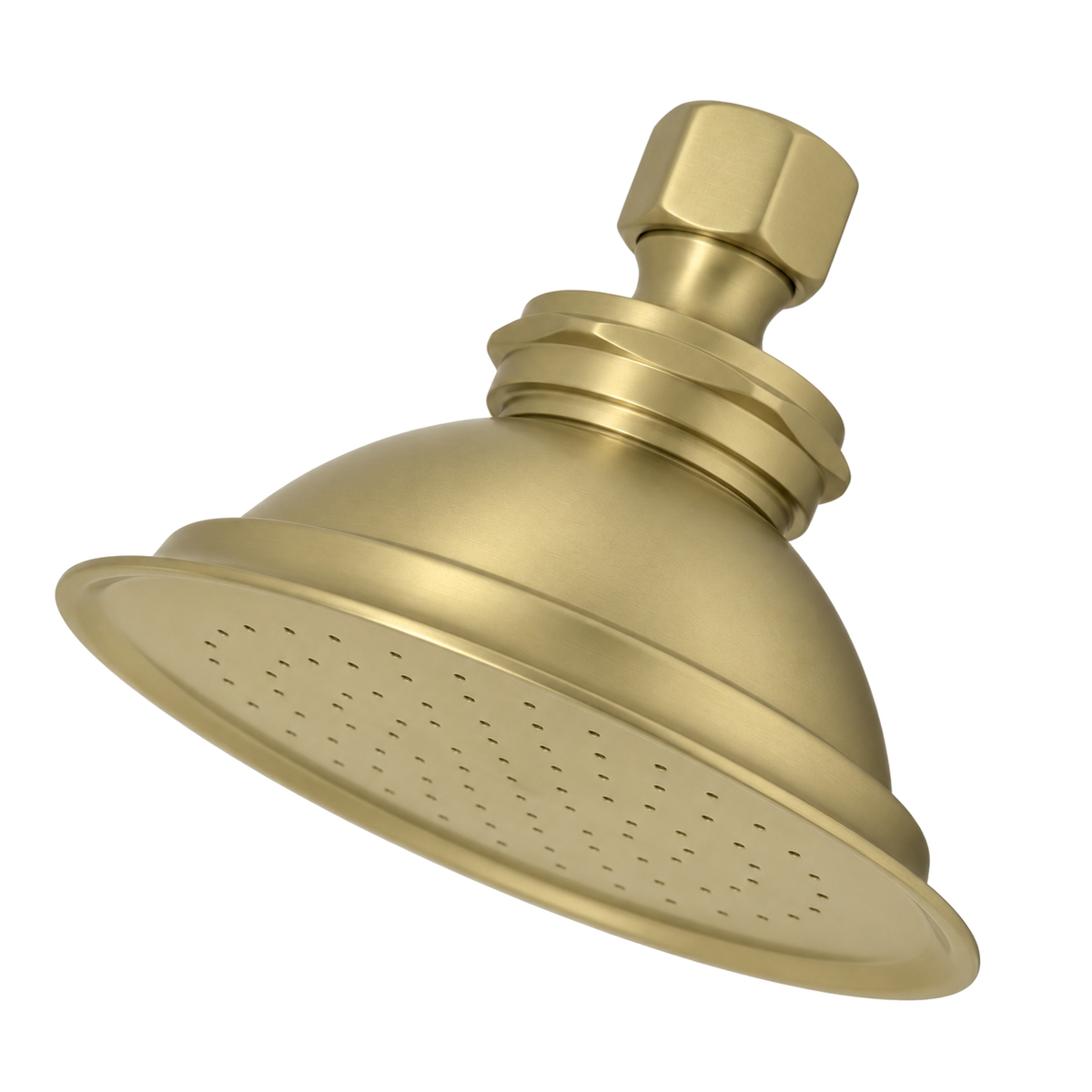 Strom Living Shower Head 4" Diameter with 1.75 GPM and Solid Brass in Raw Brass