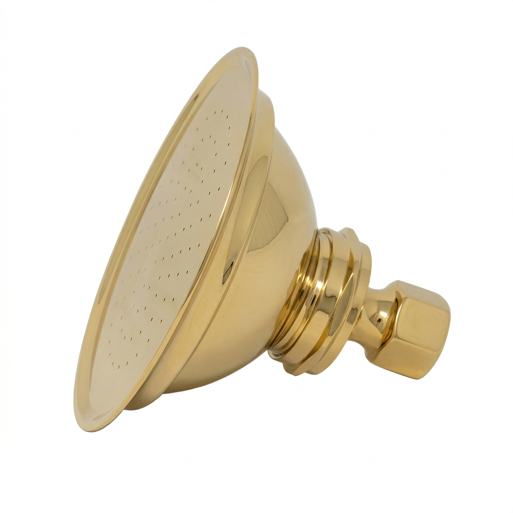 Strom Living Shower Head 4" Diameter with 1.75 GPM and Solid Brass Supercoat Brass - Shower Components