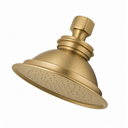 Strom Living Shower Head 4" Diameter with 1.75 GPM and Solid Brass Satin Brass - Shower Components