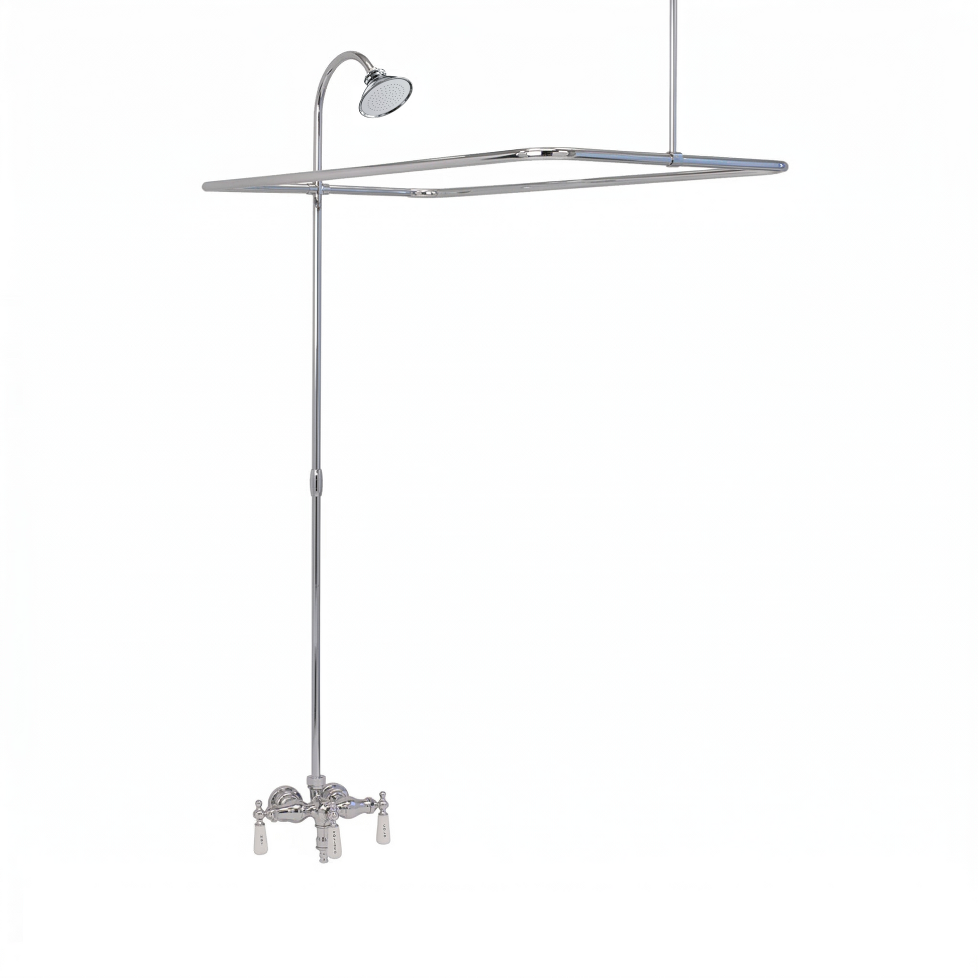 Clawfoot Tub Enclosure Shower System P0034 | Strom Living Chrome 4" OD) Enclosure - Showers