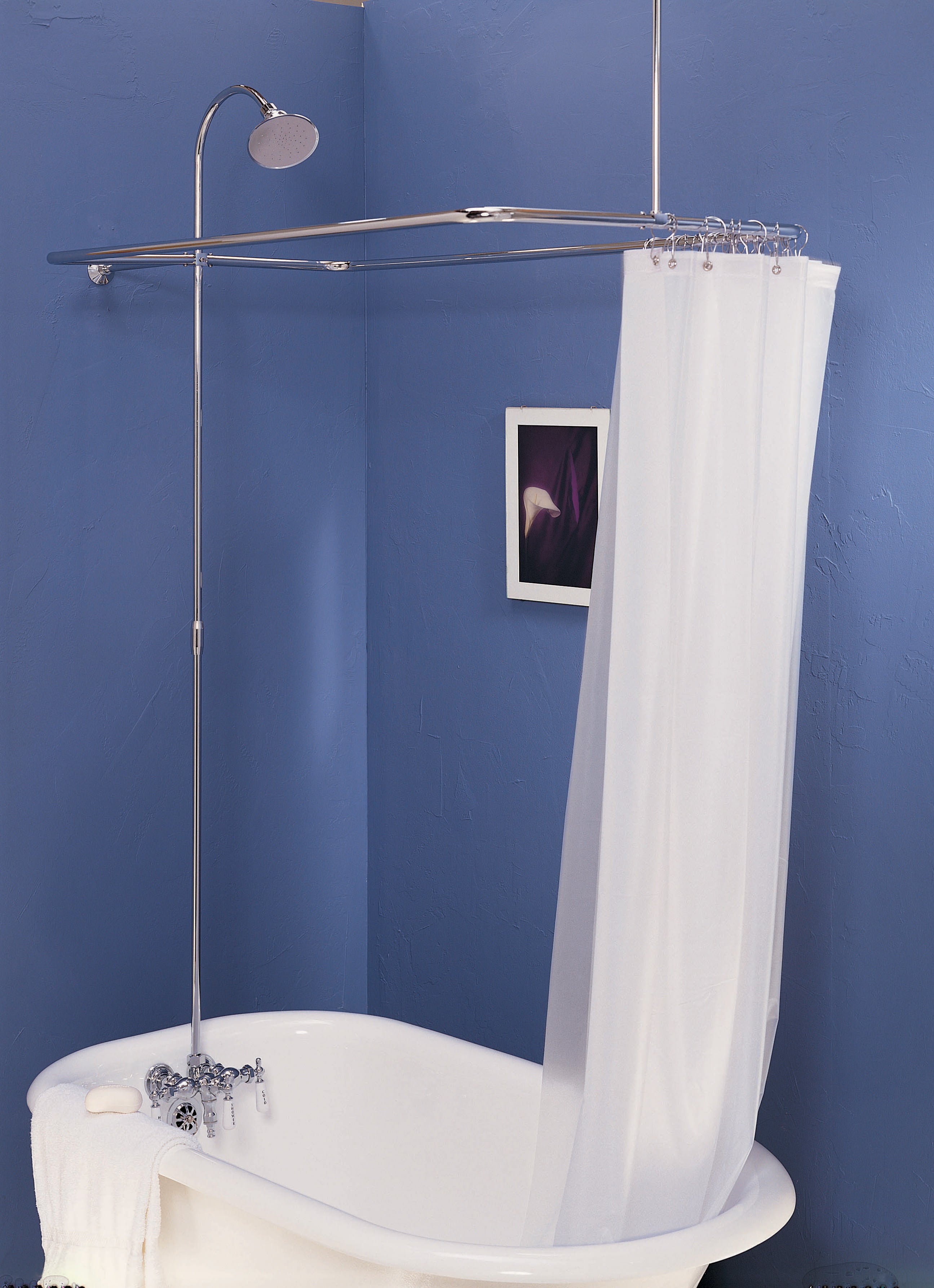 Strom Living Exposed Enclosure Shower Set with1.75 GPM & 45" x 25" Enclosure Ring Shower Riser Shower Head