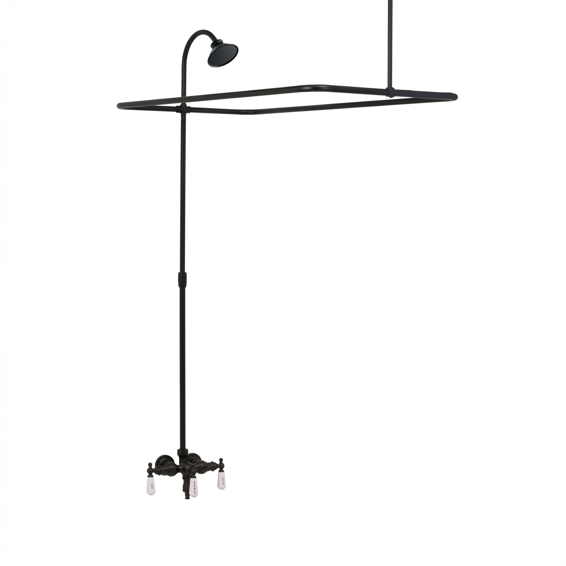 Clawfoot Tub Enclosure Shower System P0034 | Strom Living Oil Rubbed Bronze 4" OD) Enclosure - Showers