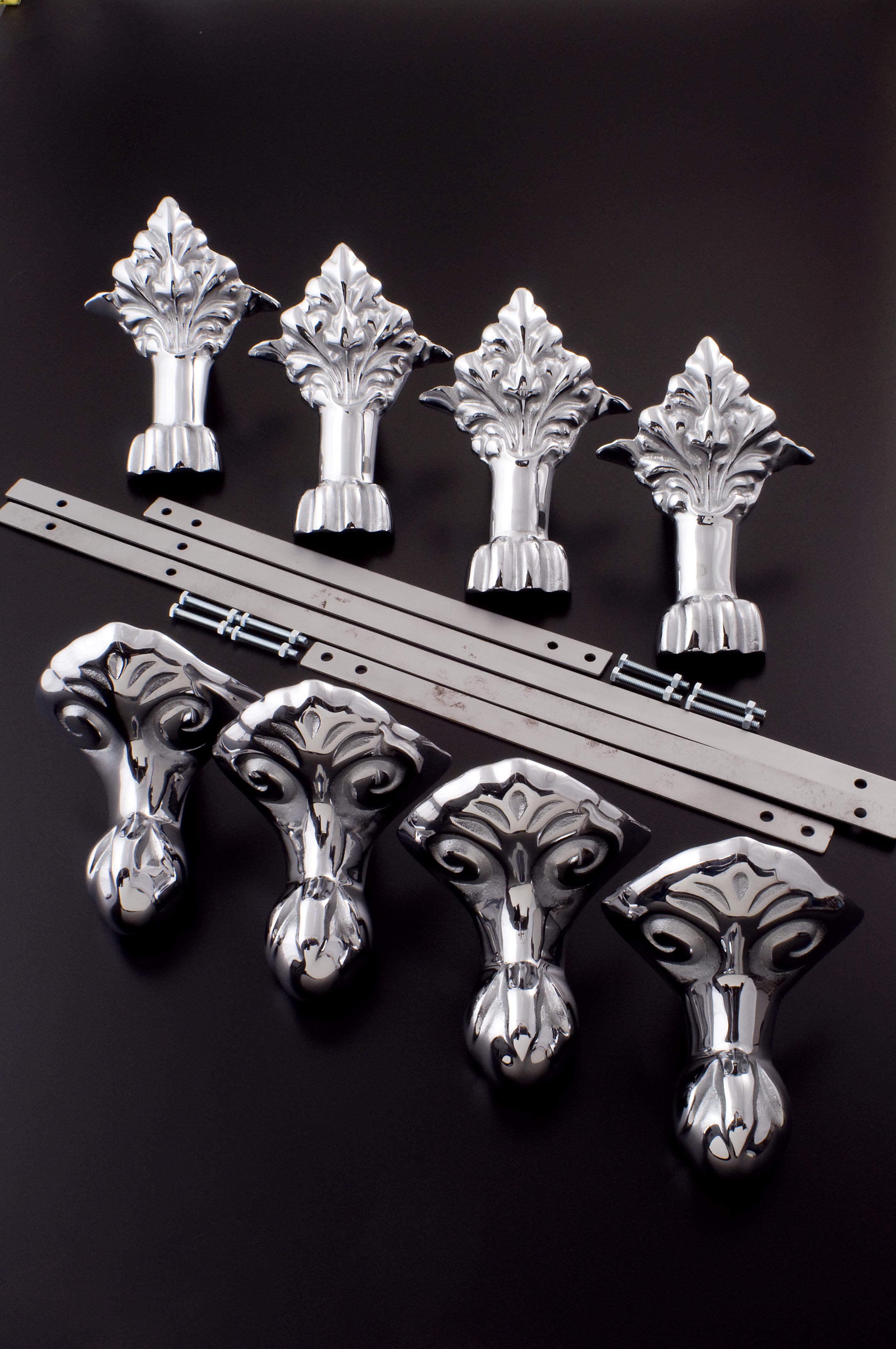 Tub Legs 9" (Set of 4), Solid Brass P0332 | Strom Living - Bathtub Accessories