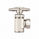 Angle Stop Valve with 1/2" Slip Joint x 1/2" IPS P0053 | Strom Living Polished Nickel - Plumbing Parts