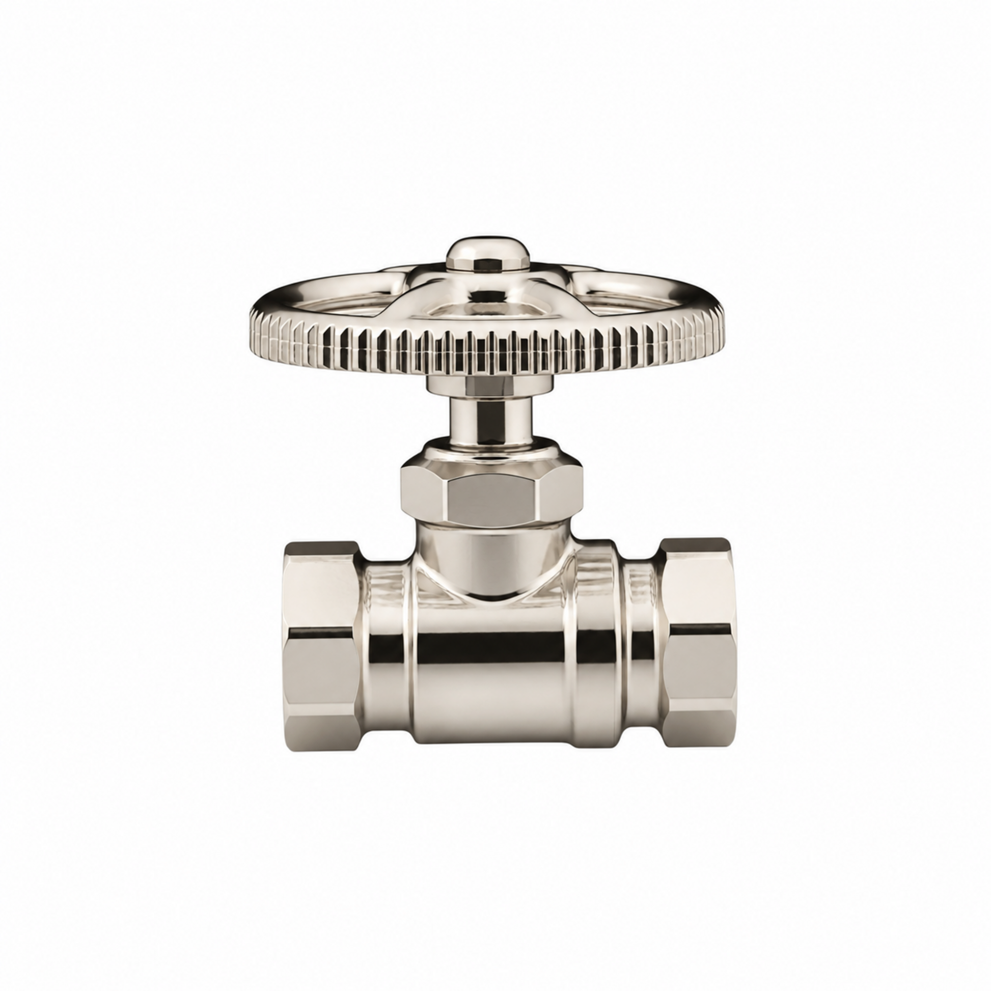 Straight Stop Shutoff Valve P0055 | Strom Living Polished Nickel - Plumbing Parts