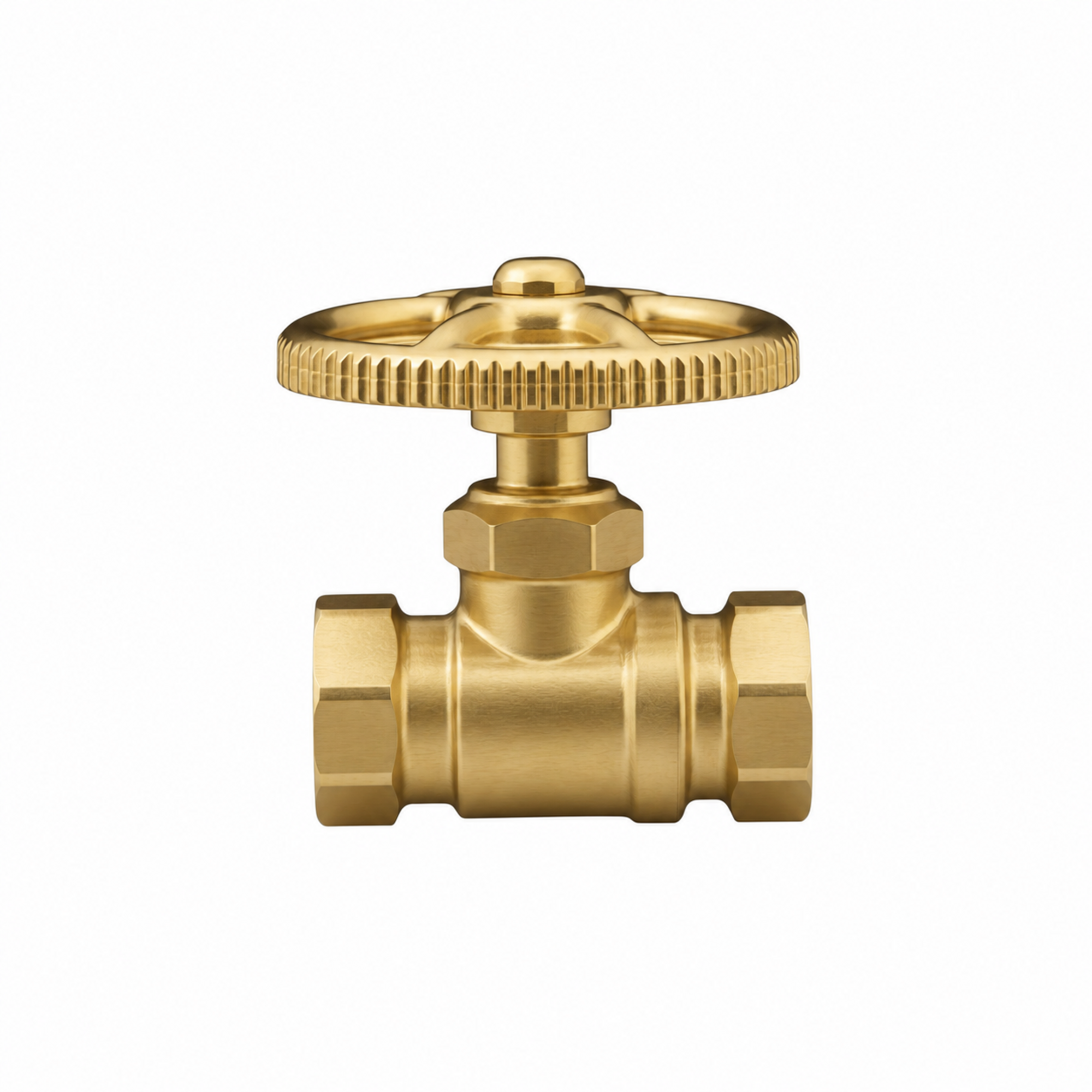 Straight Stop Shutoff Valve P0055 | Strom Living Satin Brass - Plumbing Parts