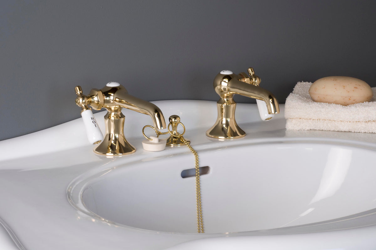Antique-Style Faucet Set with Alt. Lever Handles P0058 | Strom Living - Bathroom Faucets