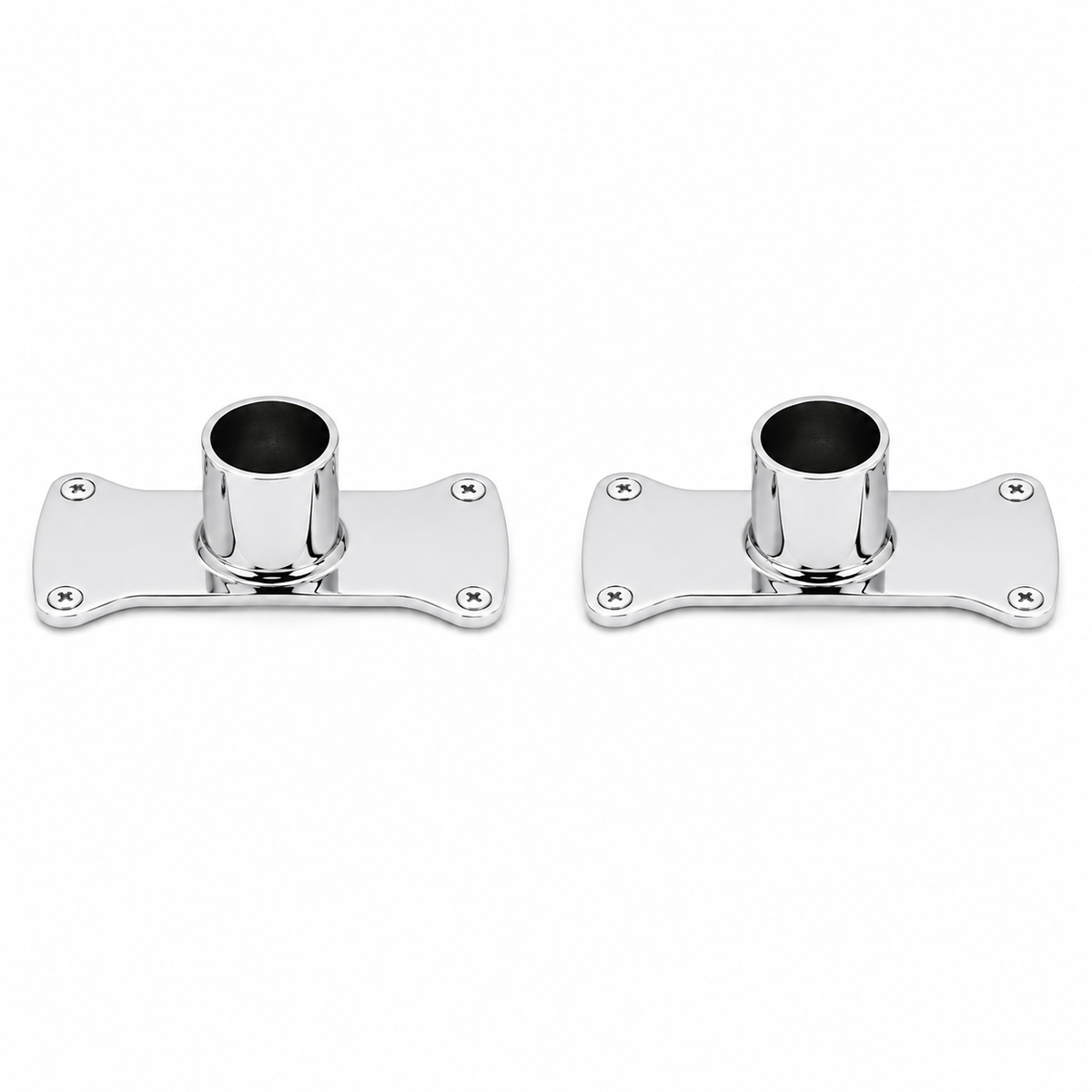 Strom Living Wall Mount Bracket Pair,Fits 1" Tubing Chrome - Plumbing Parts