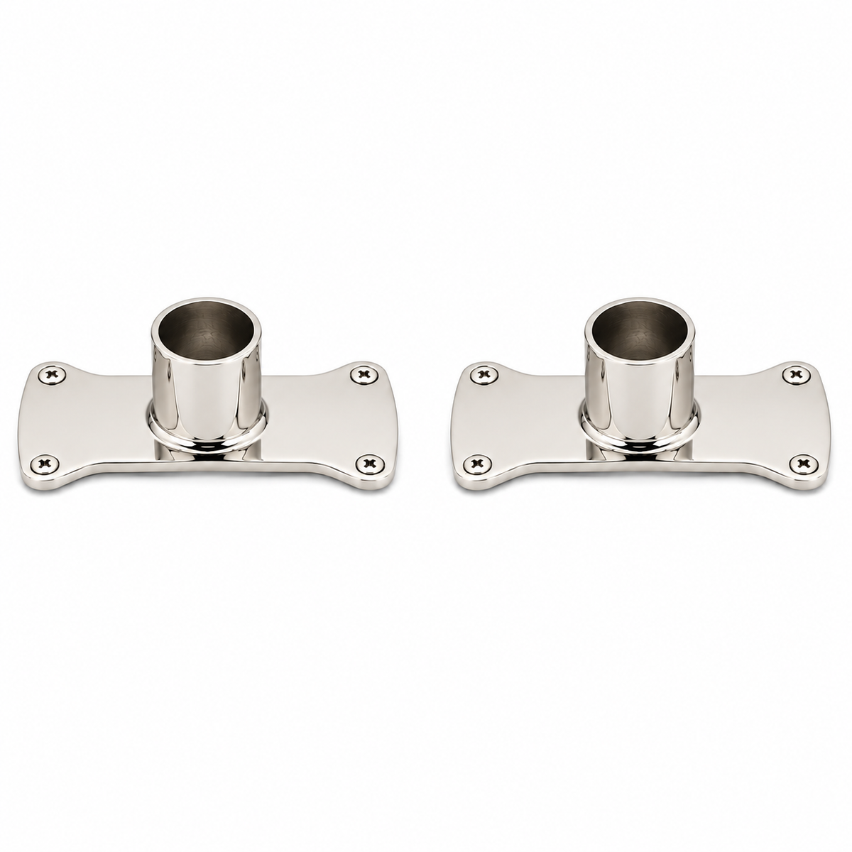 Strom Living Wall Mount Bracket Pair,Fits 1" Tubing Polished Nickel - Plumbing Parts